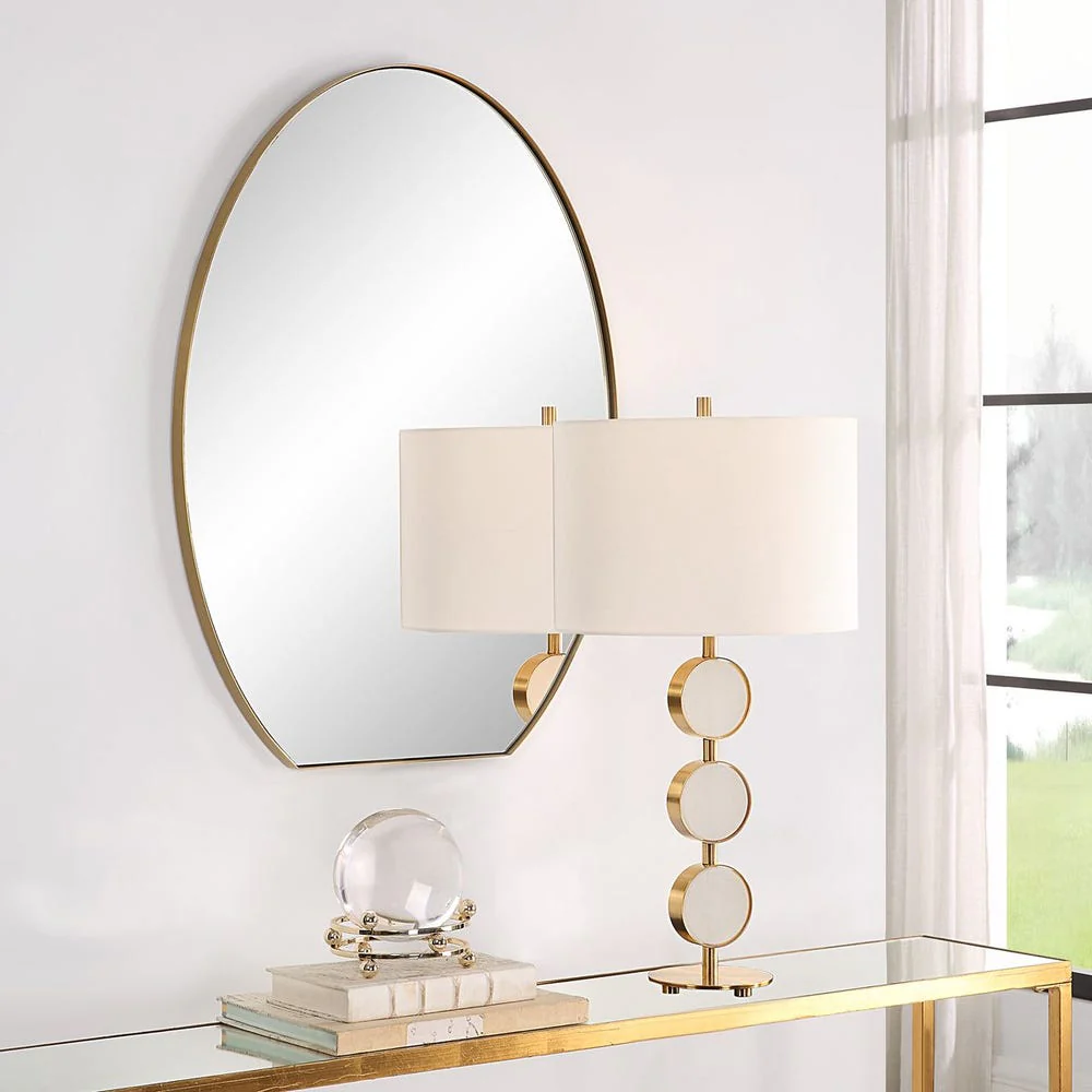 Cabell Oval Mirror, Brass - Image 2