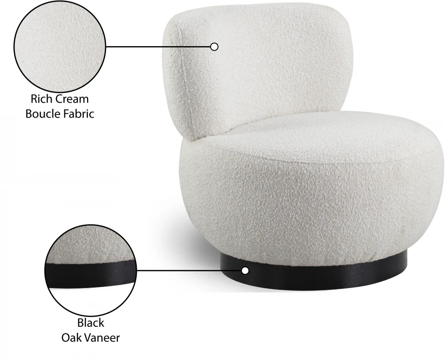 Calais Boucle Fabric Upholstered Accent Chair - Image 24