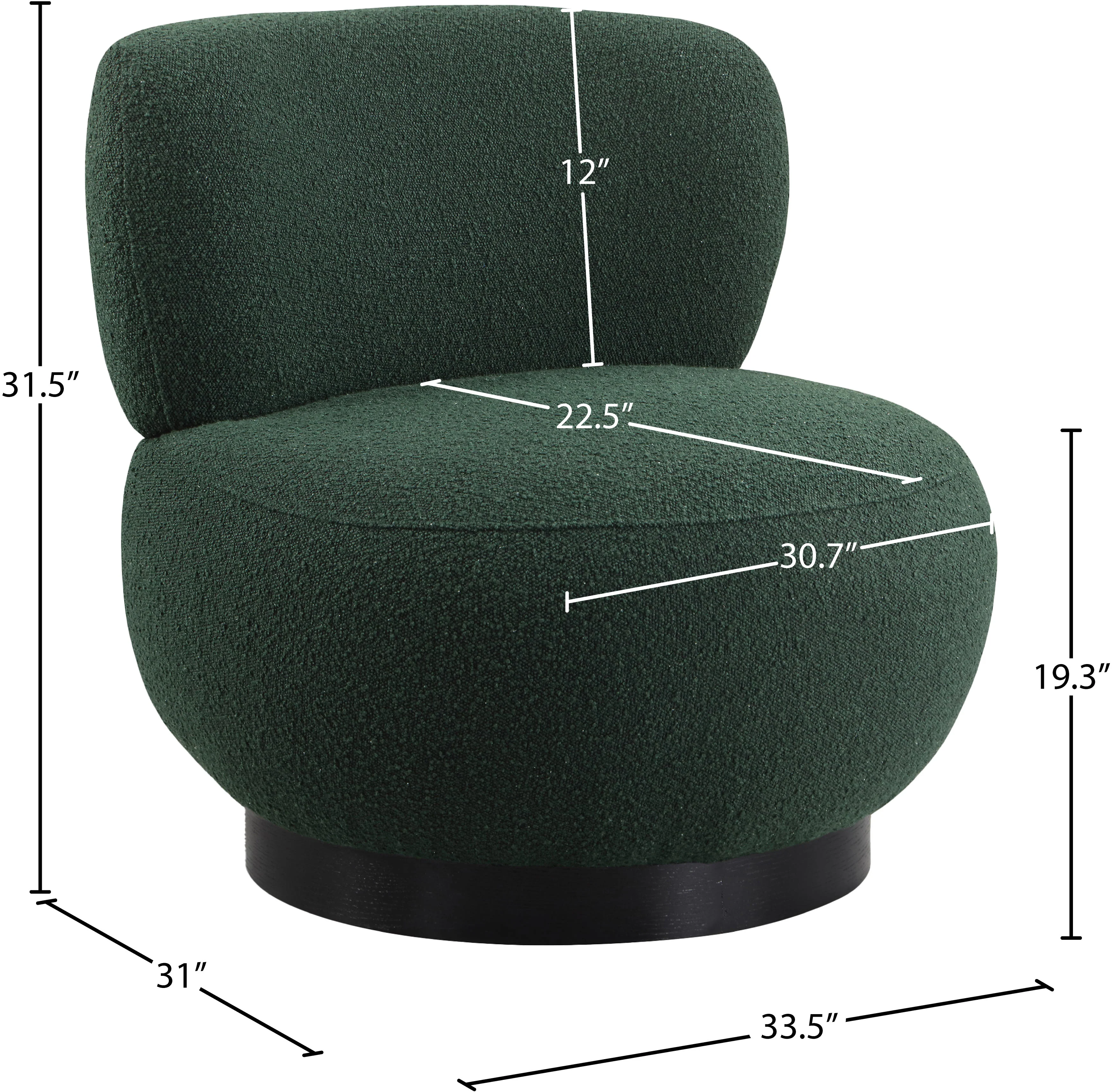 Calais Boucle Fabric Upholstered Accent Chair - Image 31