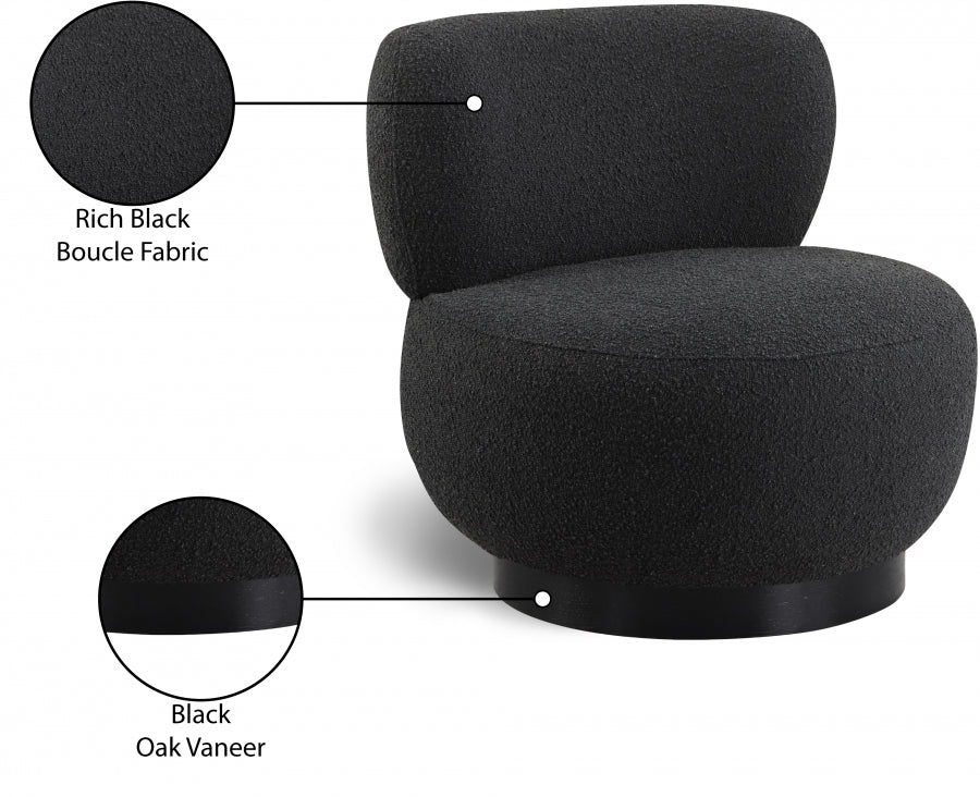 Calais Boucle Fabric Upholstered Accent Chair - Image 8