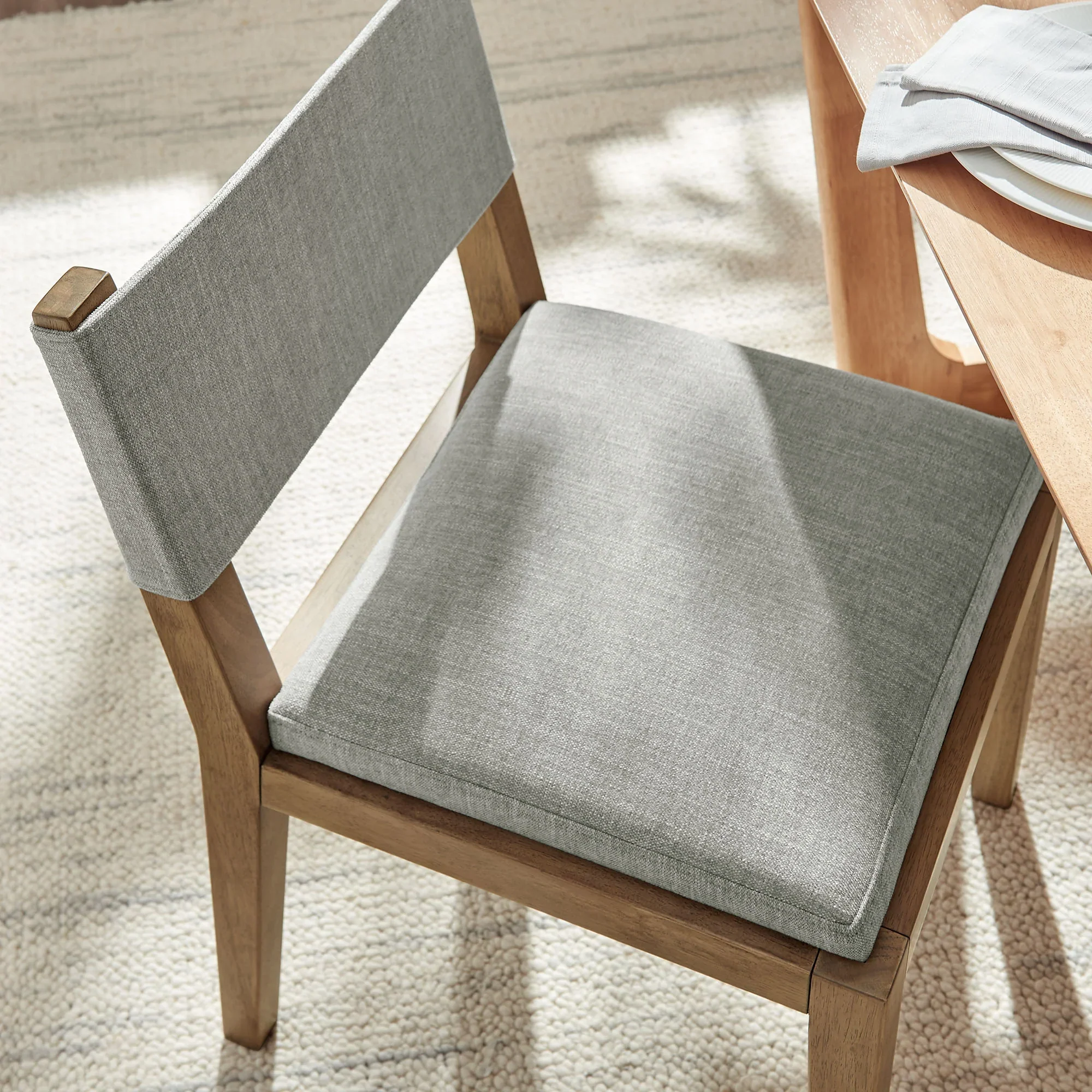 Calder Fabric Upholstered Wood Armless Dining Chair - Image 21