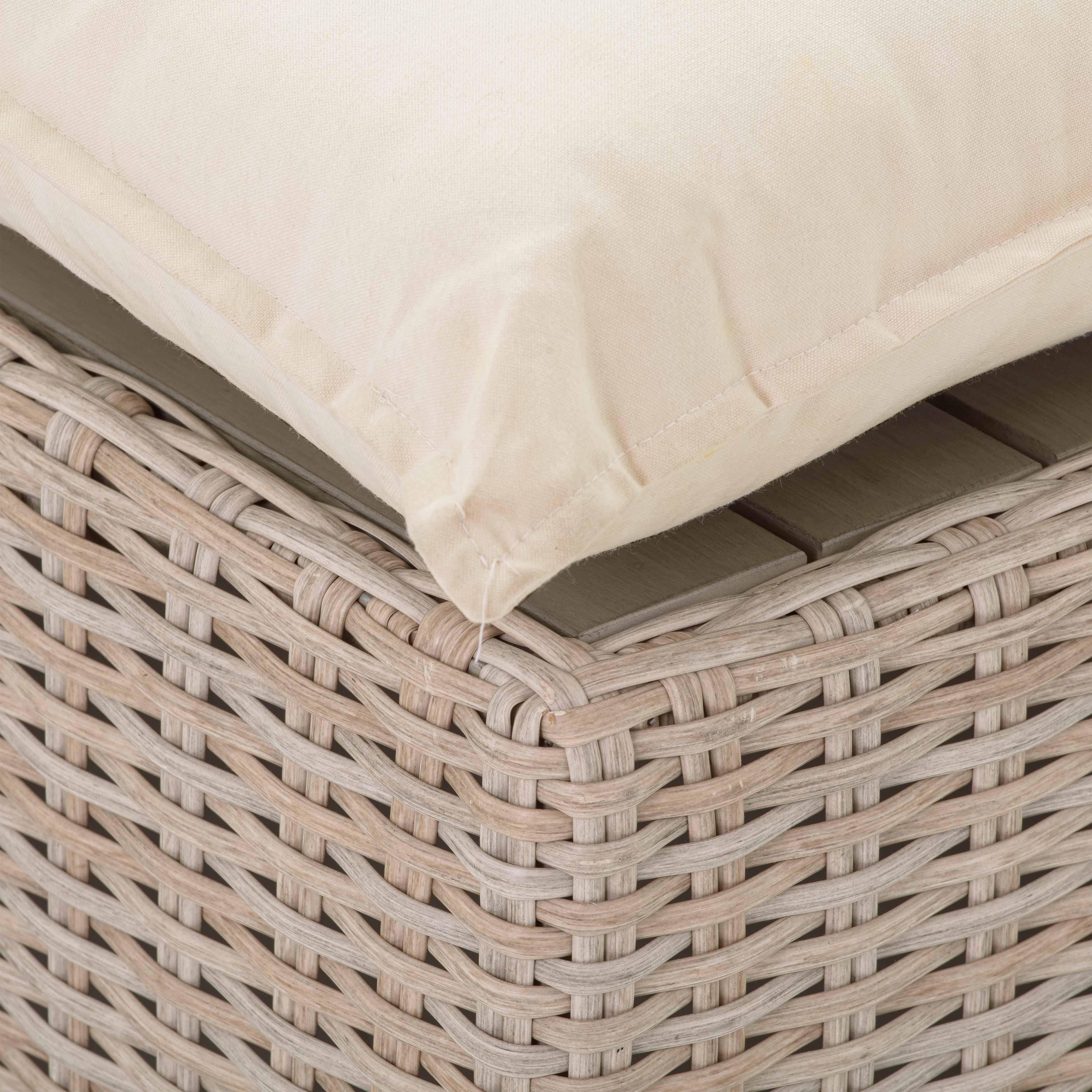 Cali 39" Natural Wicker Outdoor Ottoman / Coffee Table - Image 7