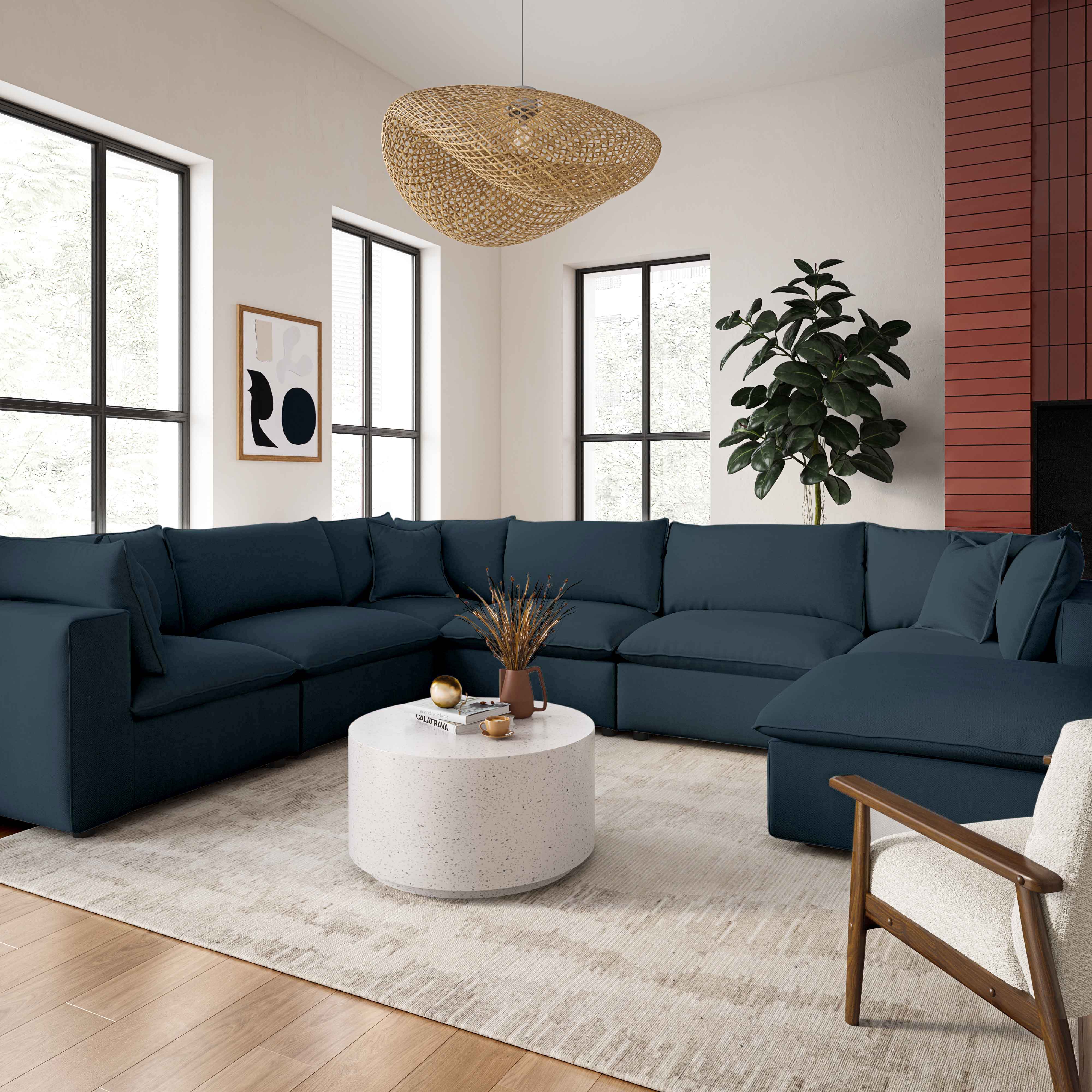 Cali 7-Piece Performance Fabric Modular Large Chaise Sectional - Image 20