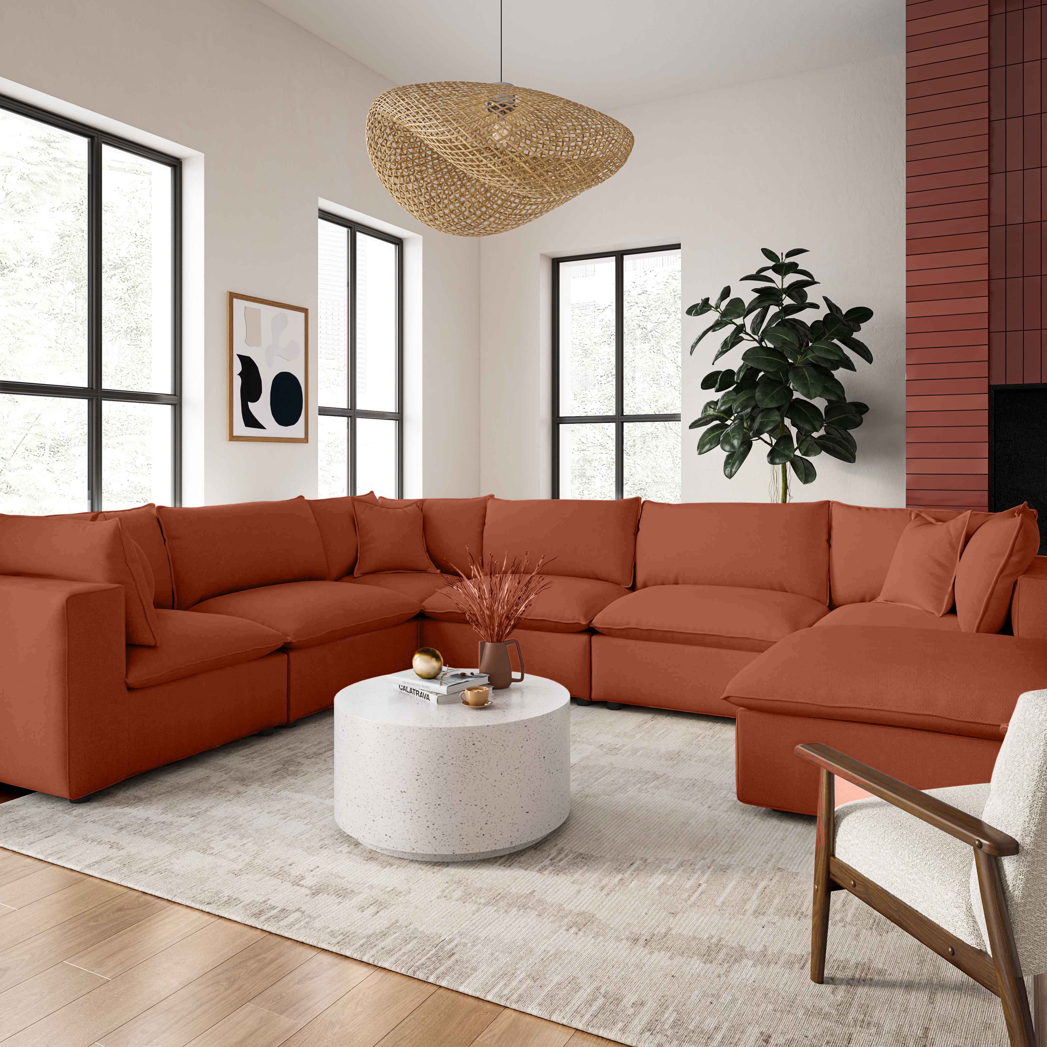 Cali 7-Piece Performance Fabric Modular Large Chaise Sectional - Image 26