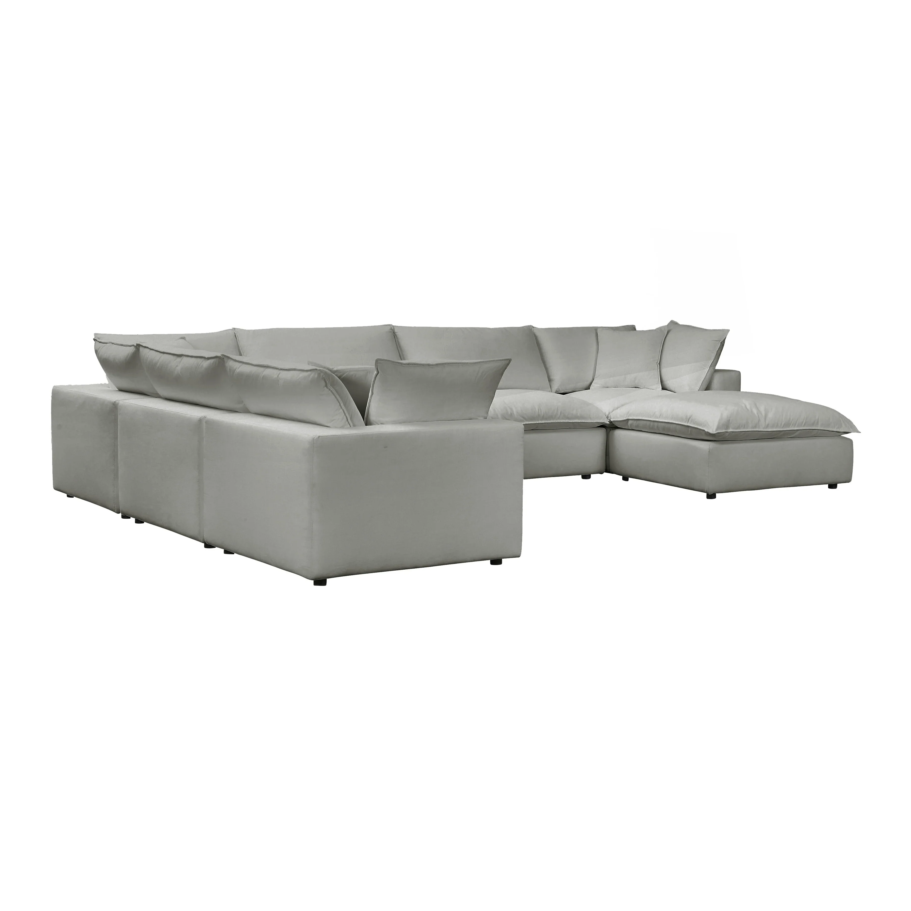 Cali 7-Piece Performance Fabric Modular Large Chaise Sectional - Image 4