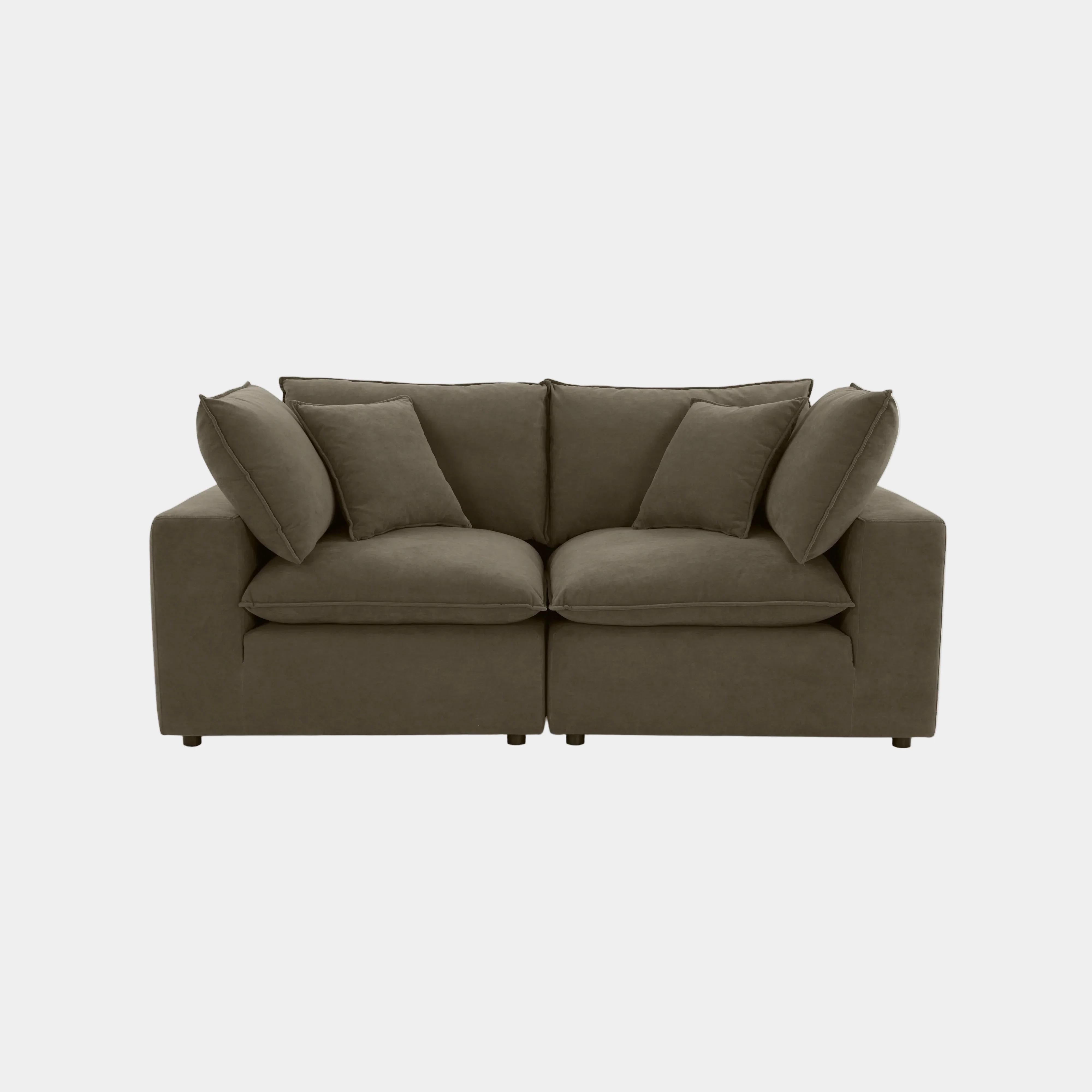 Cali 80" Chocolate Brown Performance Velvet Loveseat