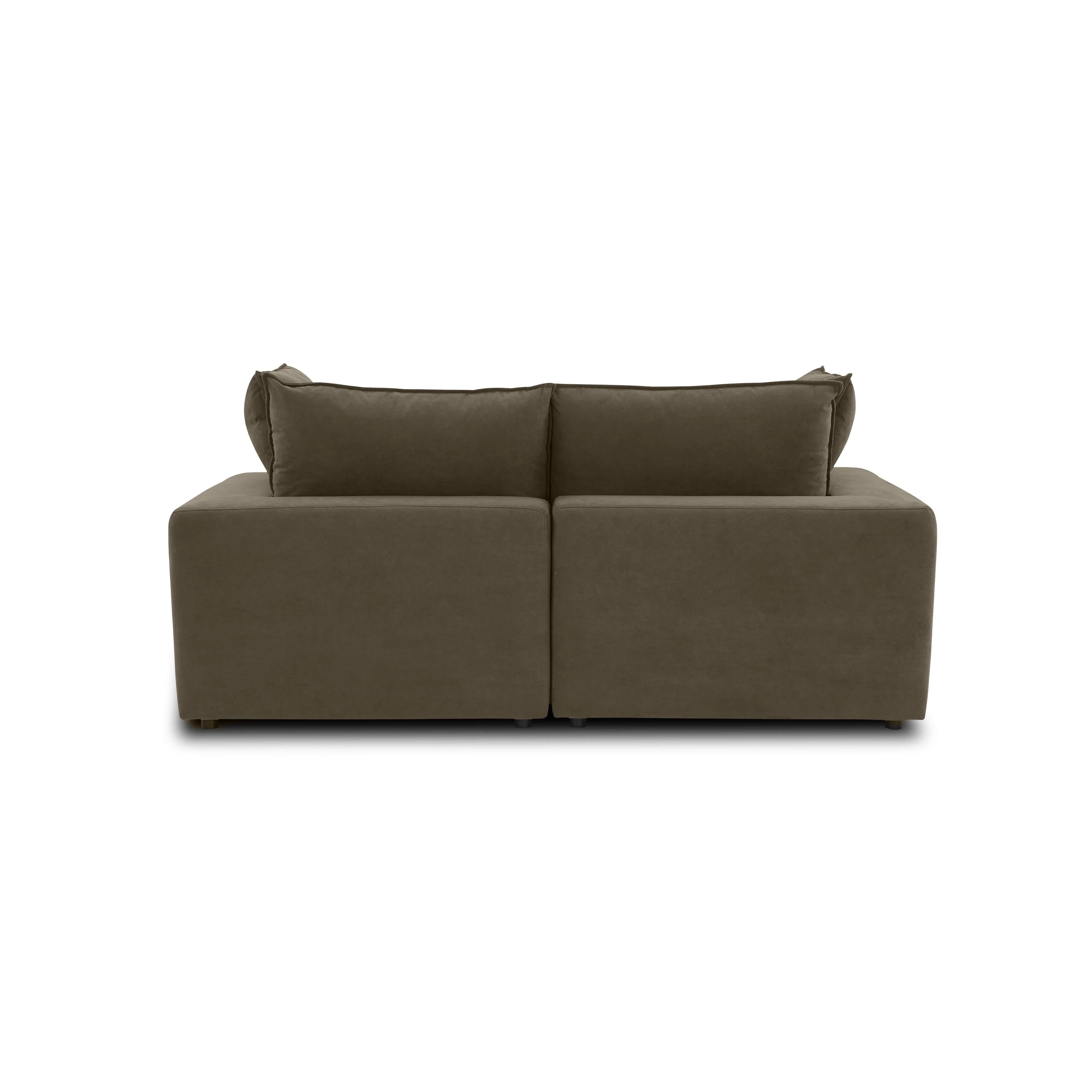 Cali 80" Chocolate Brown Performance Velvet Loveseat - Image 5