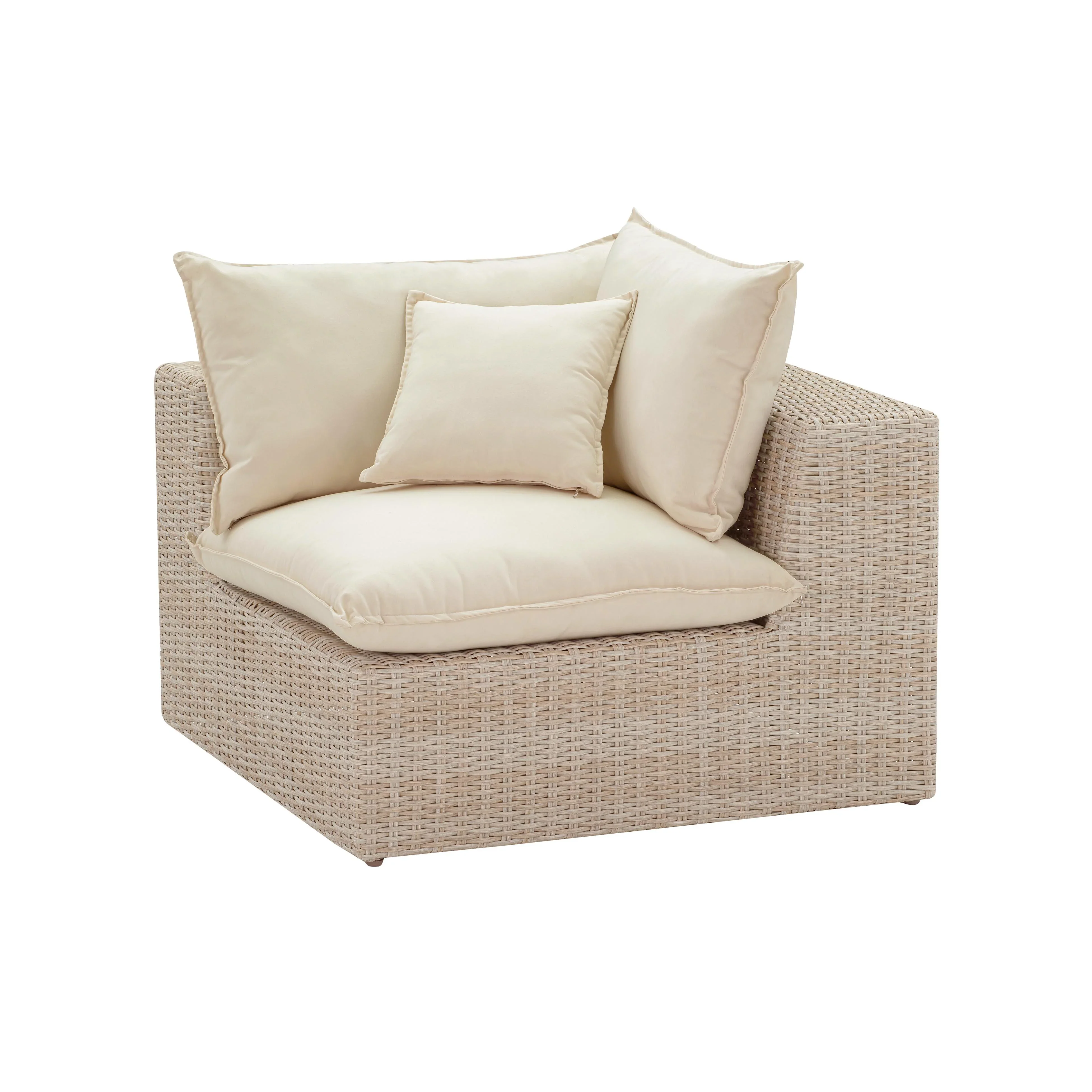 Cali Natural Wicker Outdoor Corner Chair - Image 5