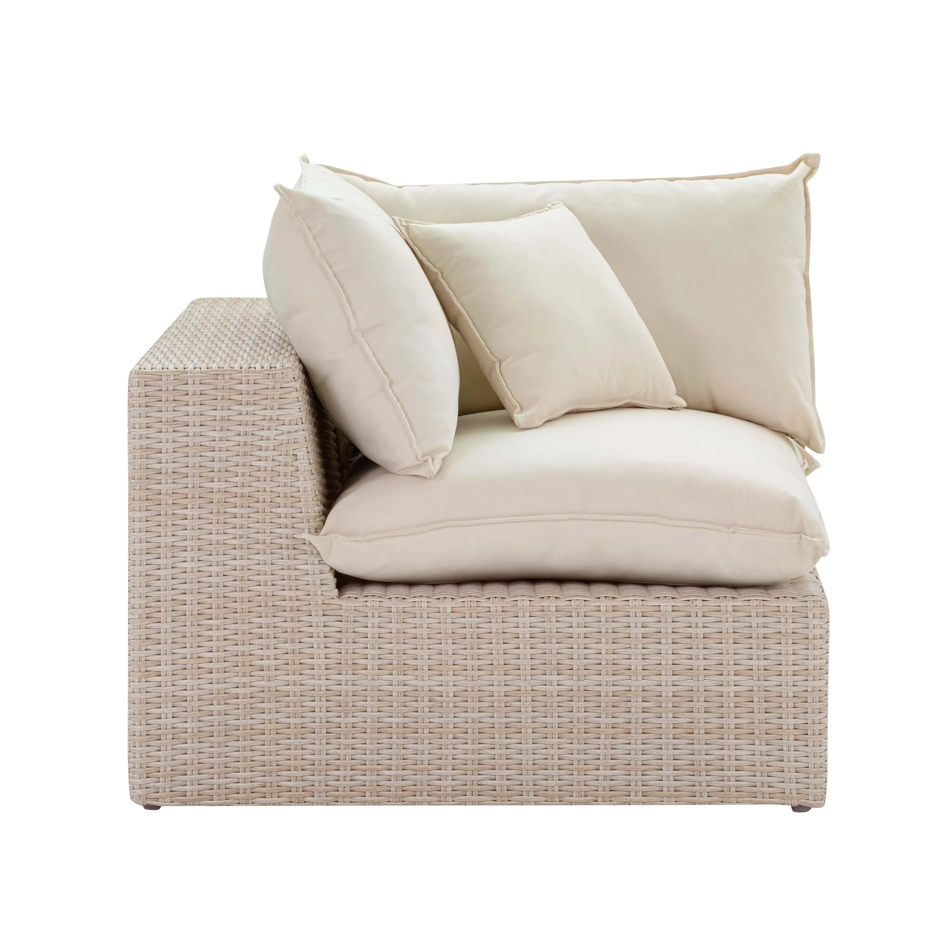 Cali Natural Wicker Outdoor Corner Chair - Image 6
