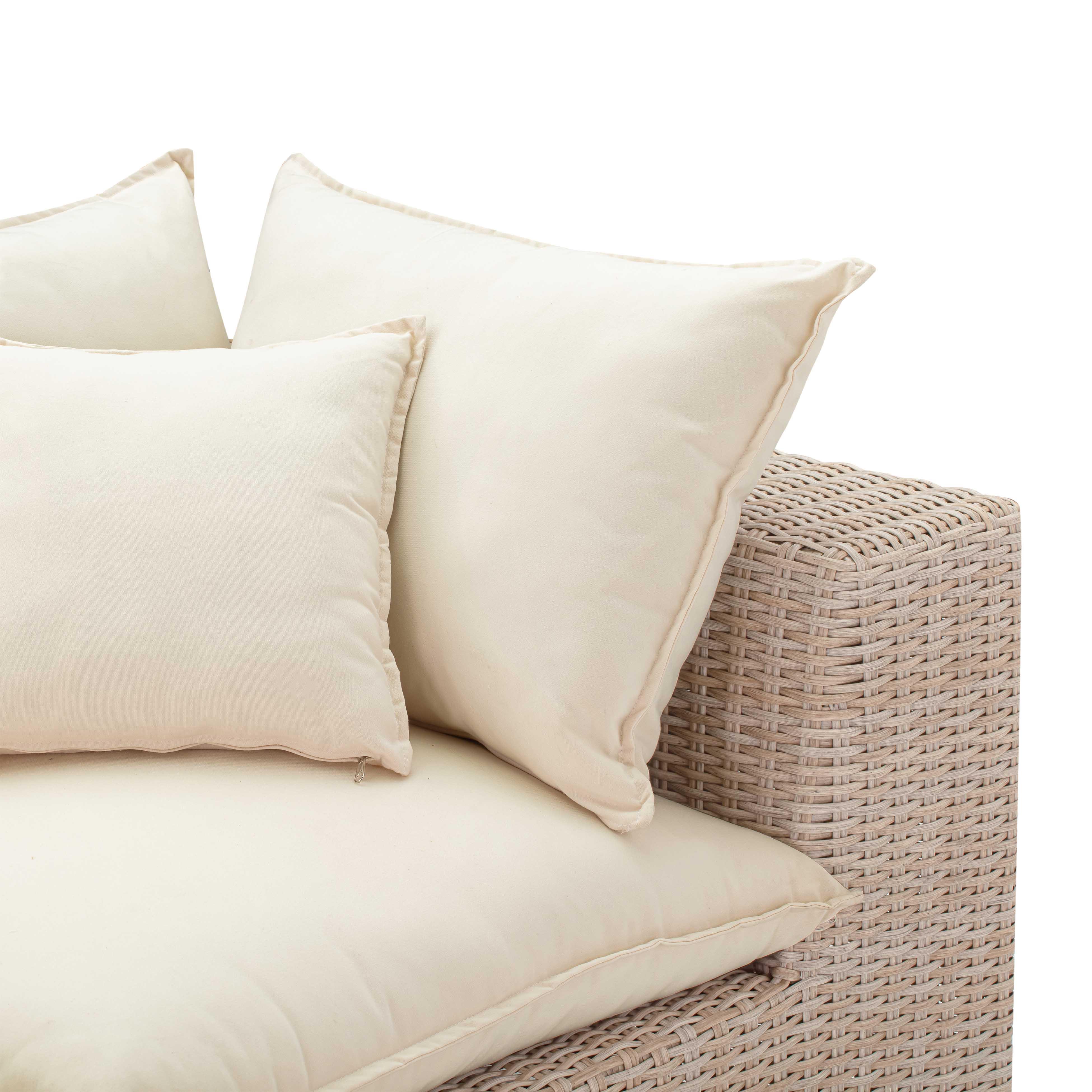 Cali 80" Natural Wicker Outdoor Modular Loveseat - Image 3