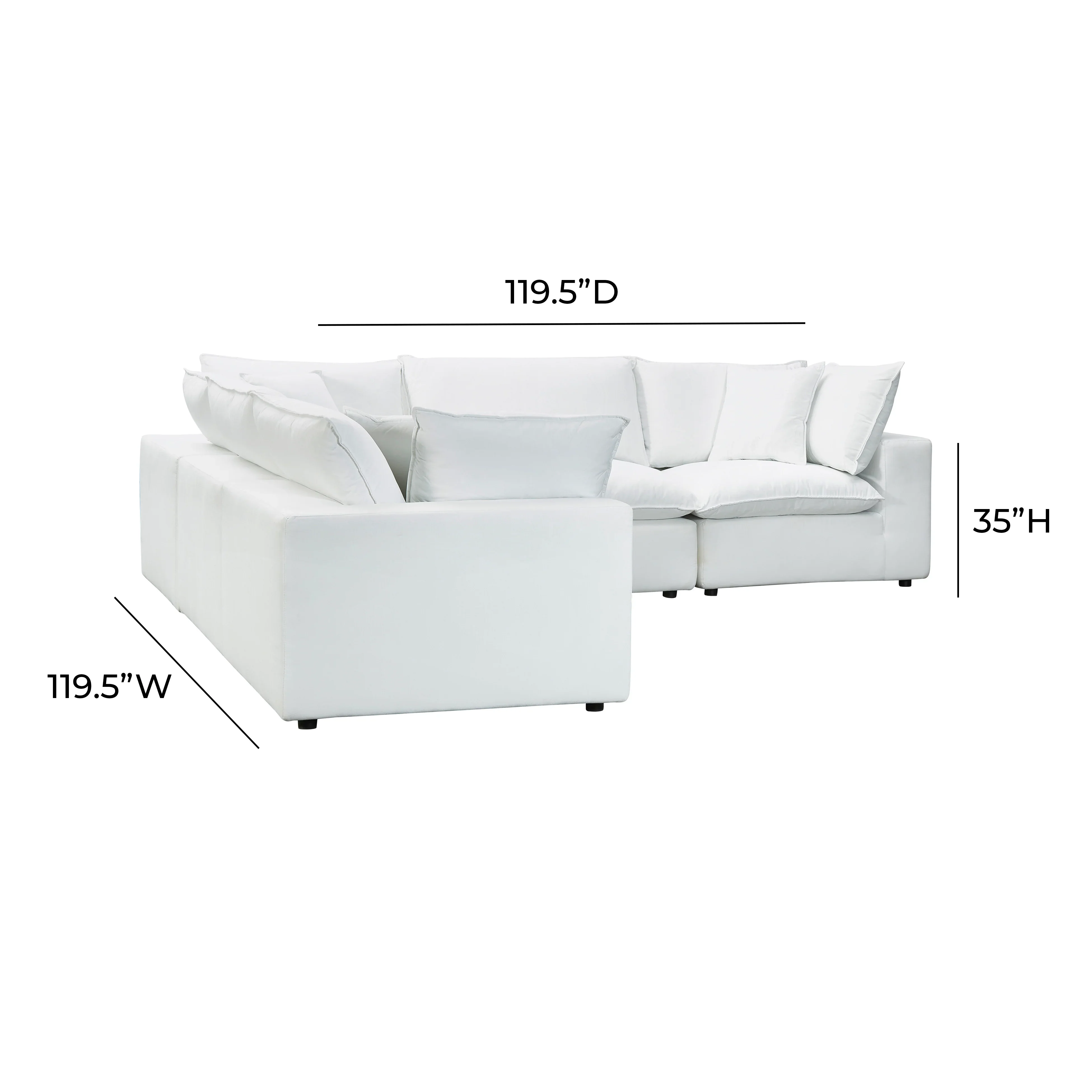 Cali 5-Piece Performance Fabric Modular L-Sectional - Image 12