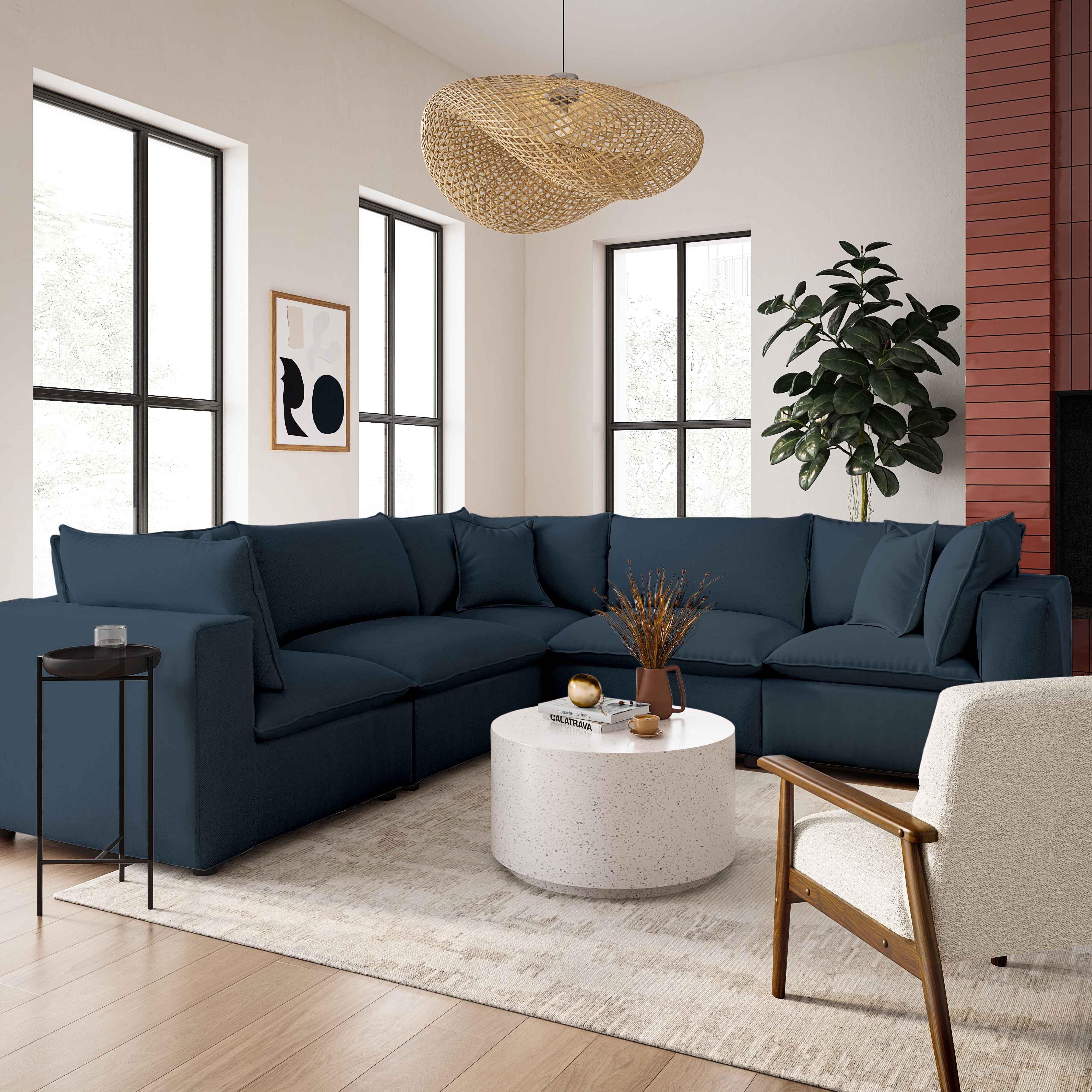Cali 5-Piece Performance Fabric Modular L-Sectional - Image 20