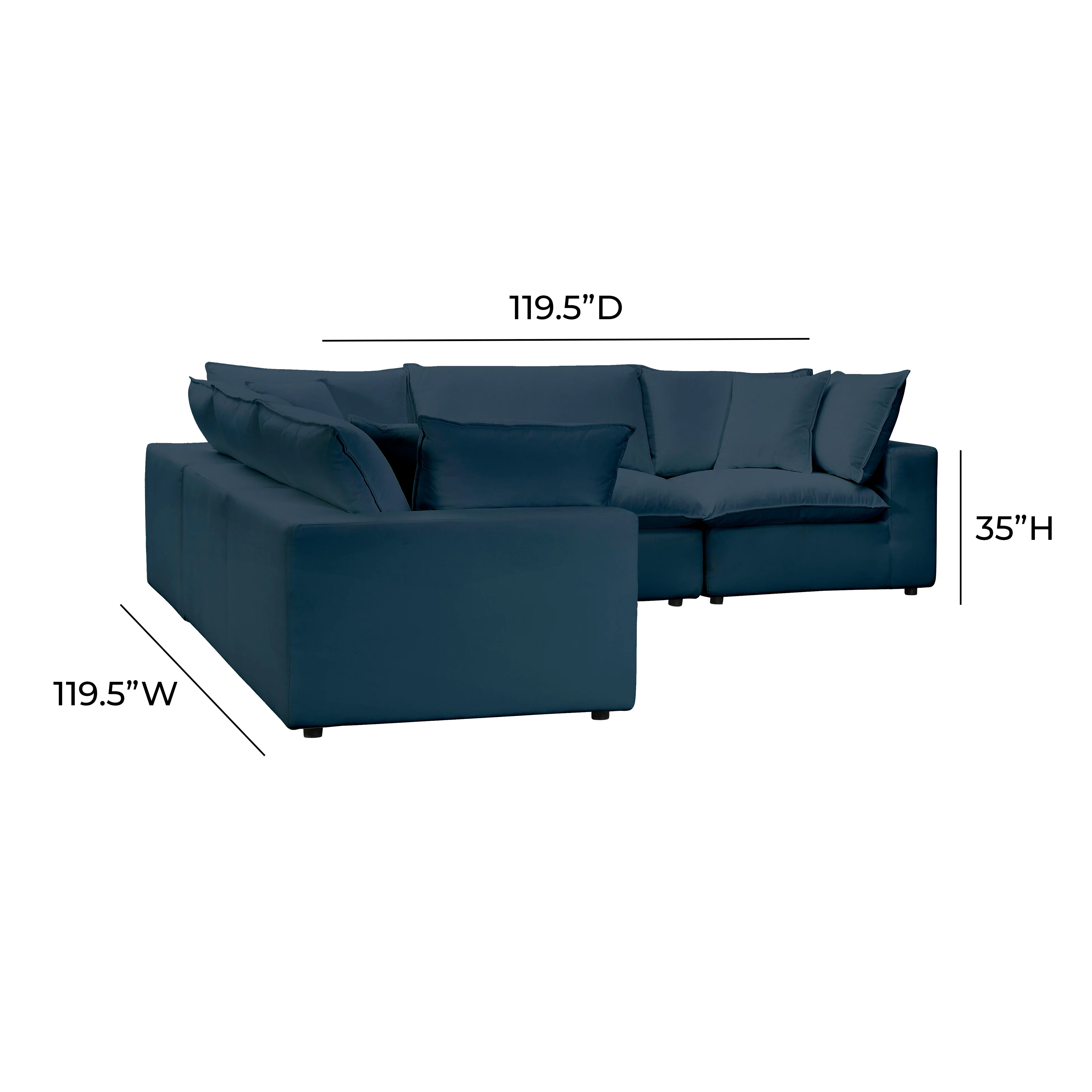 Cali 5-Piece Performance Fabric Modular L-Sectional - Image 24