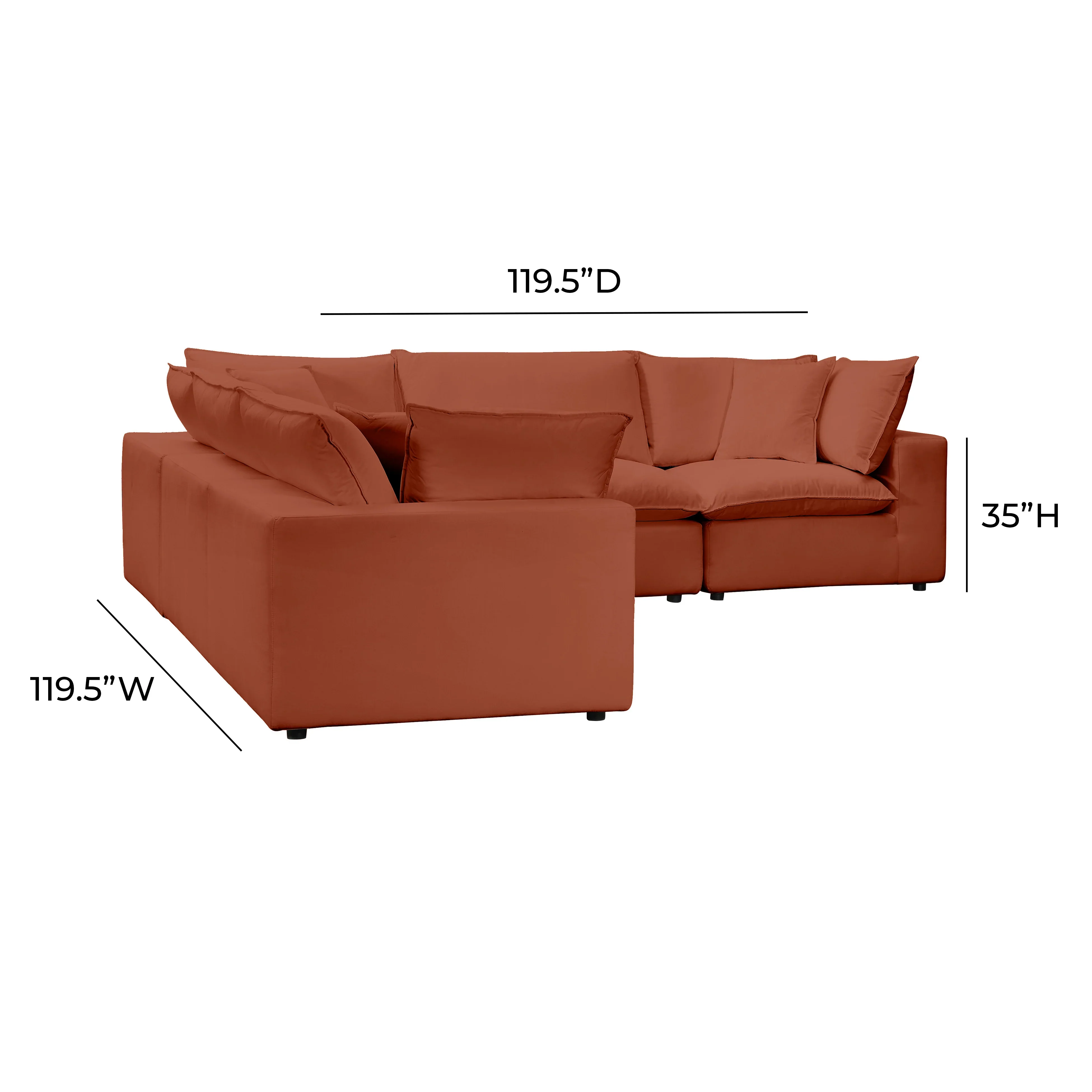 Cali 5-Piece Performance Fabric Modular L-Sectional - Image 30
