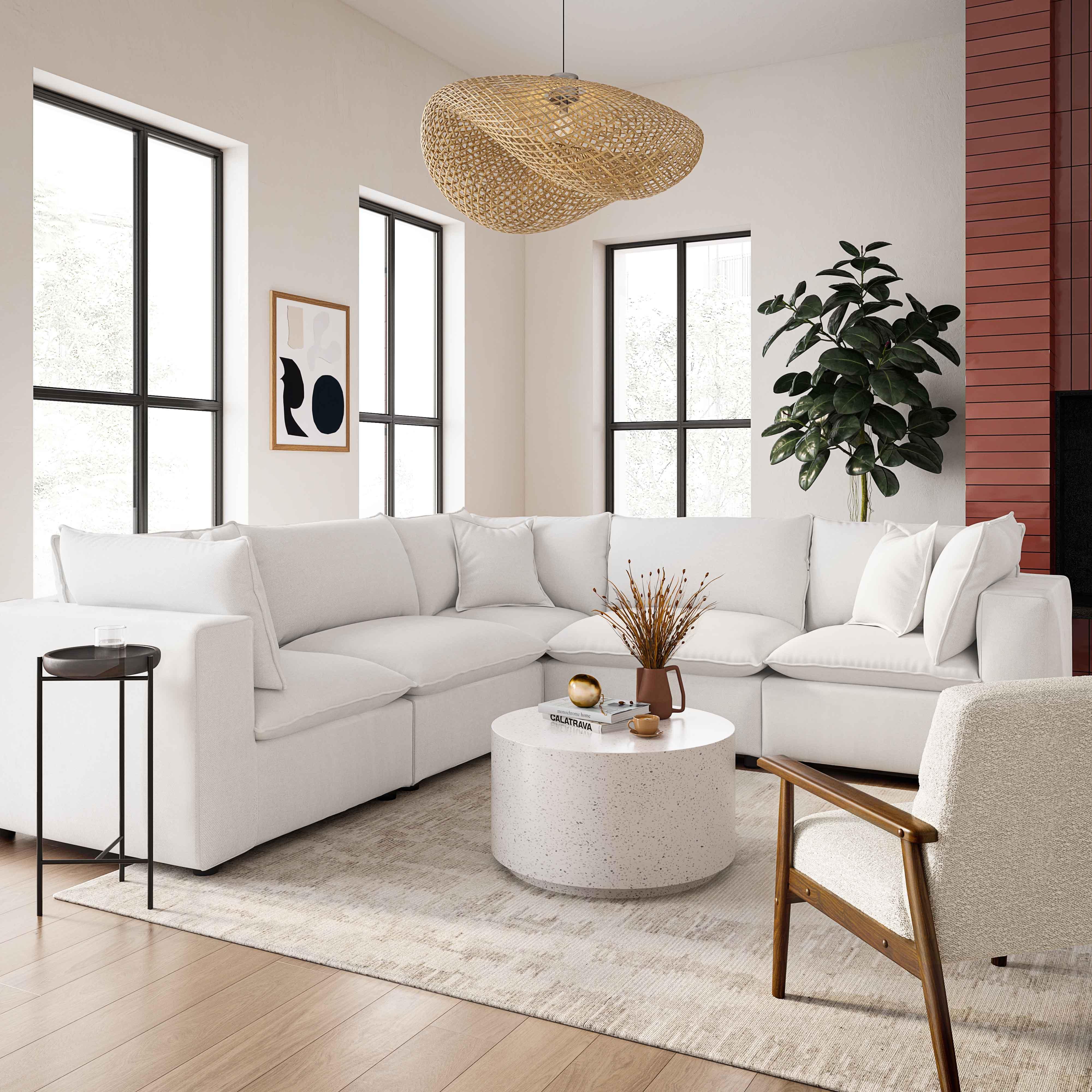 Cali 5-Piece Performance Fabric Modular L-Sectional - Image 8