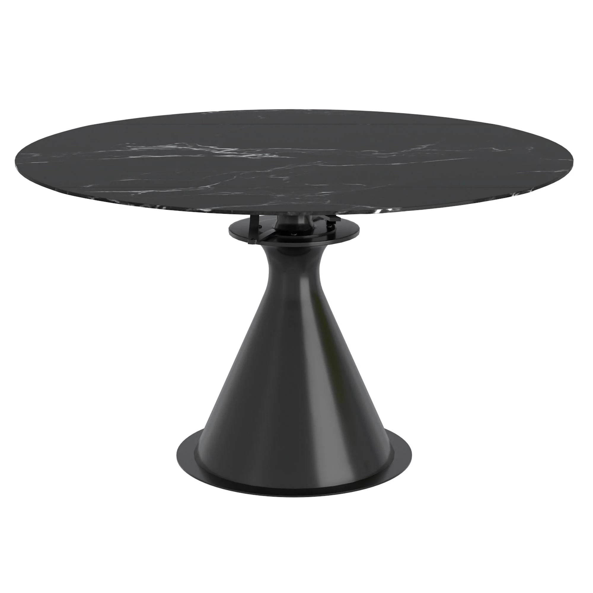 Calisto/Signy 7pc Dining Set in Black Table with Ivory Chair - Image 2