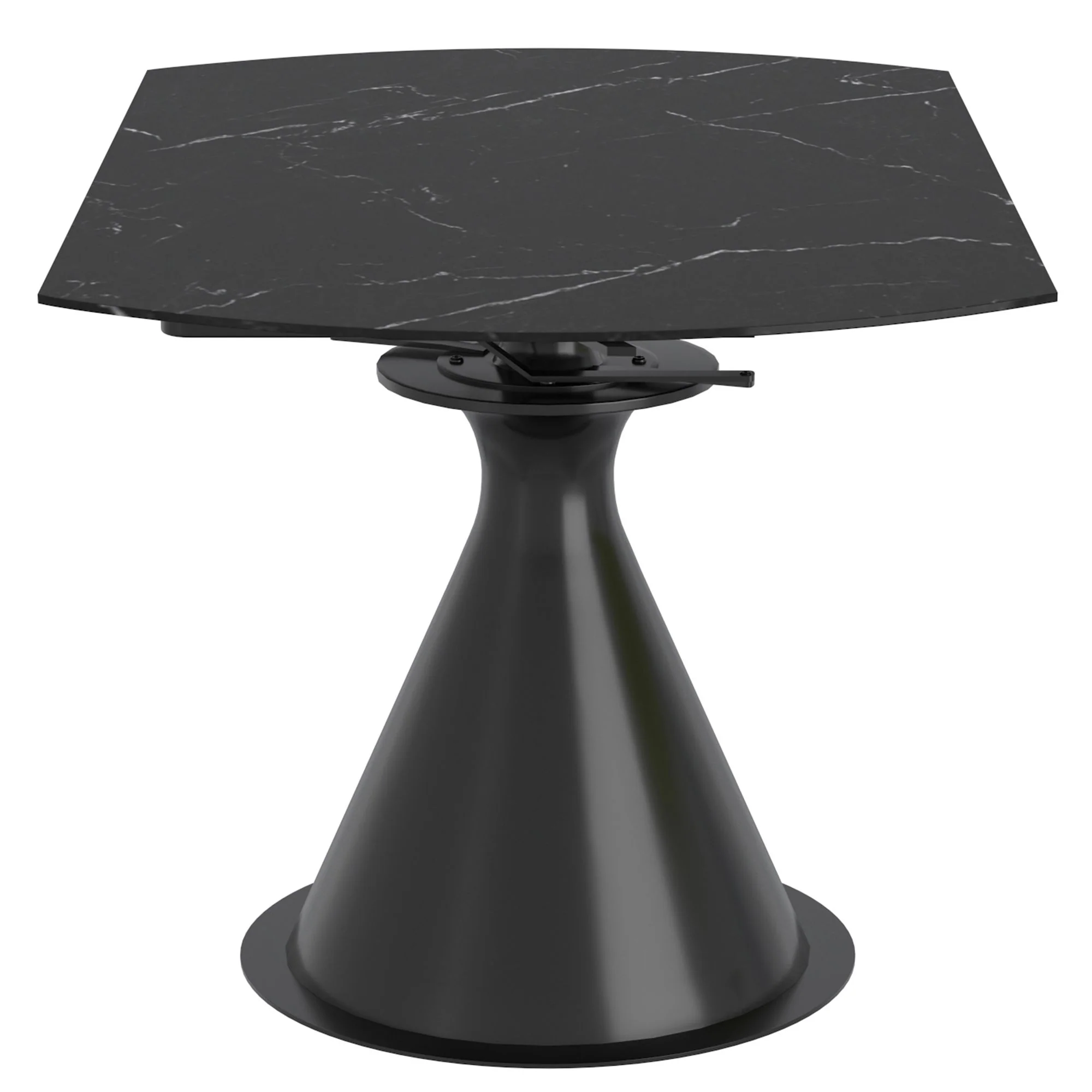 Calisto/Signy 7pc Dining Set in Black Table with Ivory Chair - Image 4