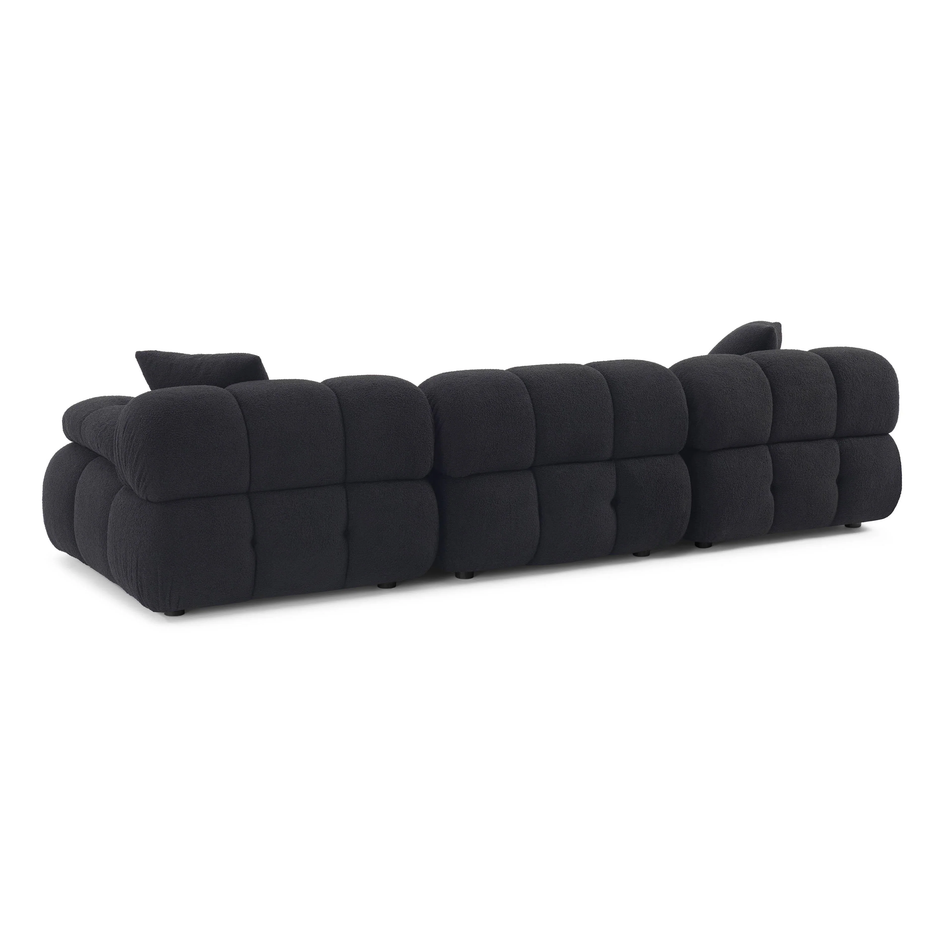 Calliope 118" Performance Vegan Shearling Modular Sofa - Image 13