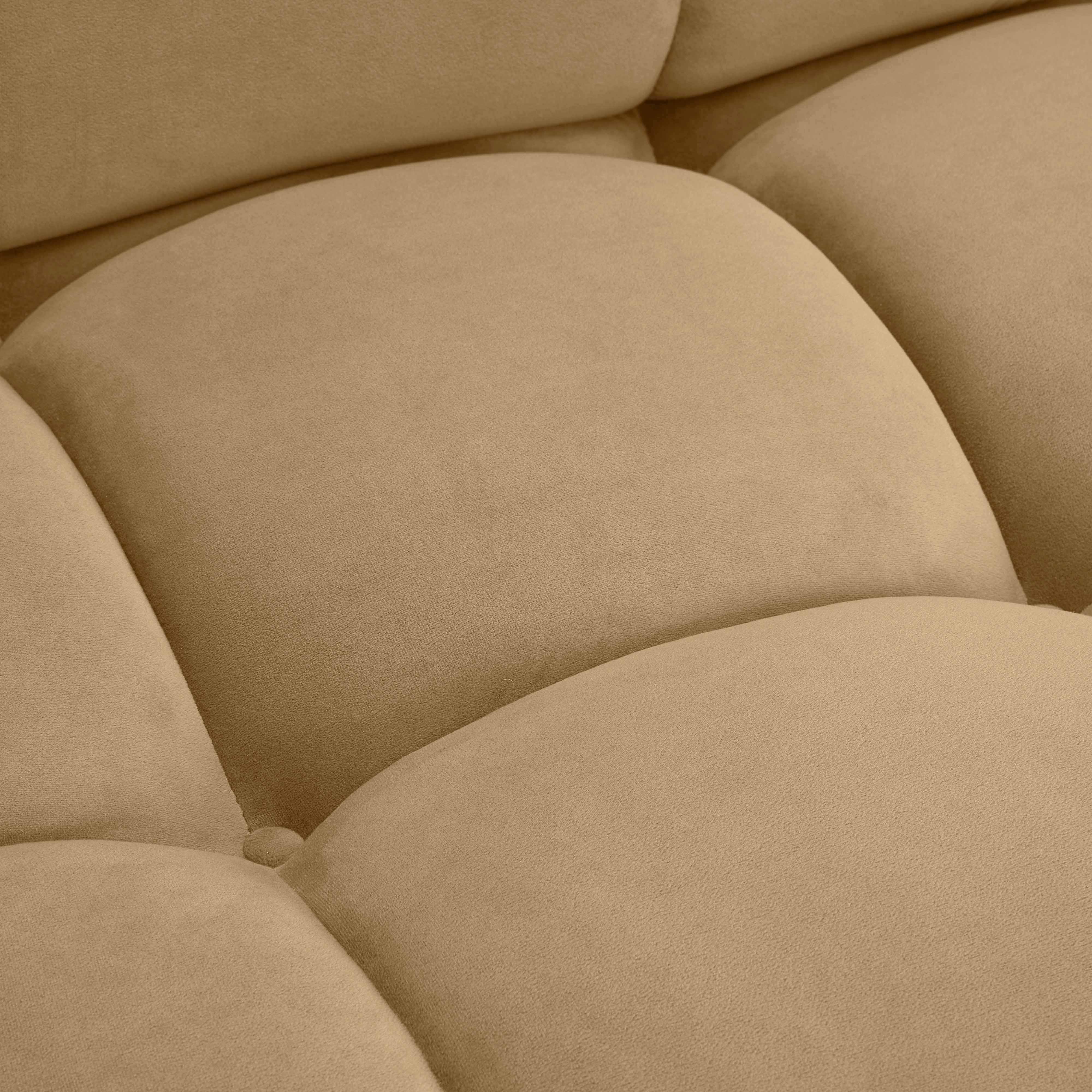 Calliope 4-piece Cafe Au Lait Performance Velvet Modular Sectional - Image 5