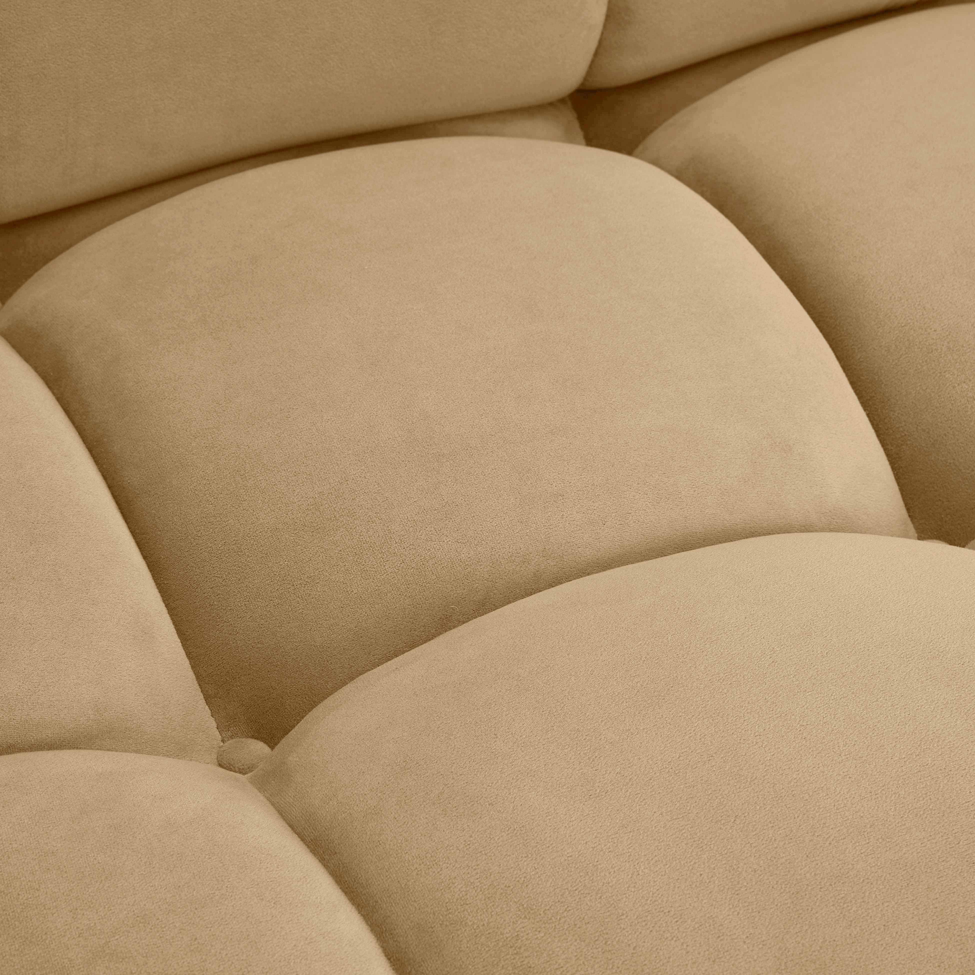 Calliope 79" Cafe Au Lait Performance Velvet Modular Loveseat - Image 5