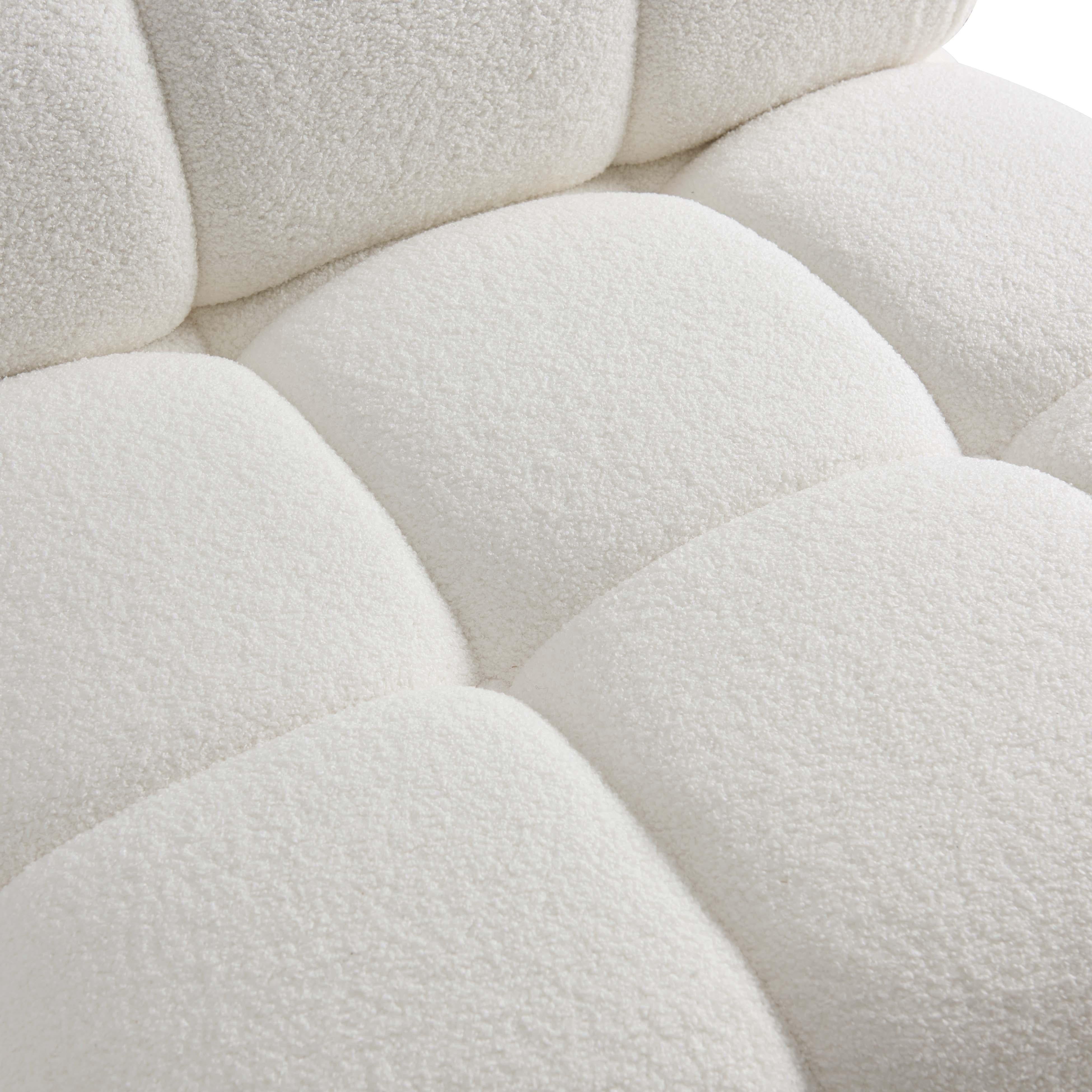 Calliope Performance Vegan Shearling Modular Armless Chair - Image 6