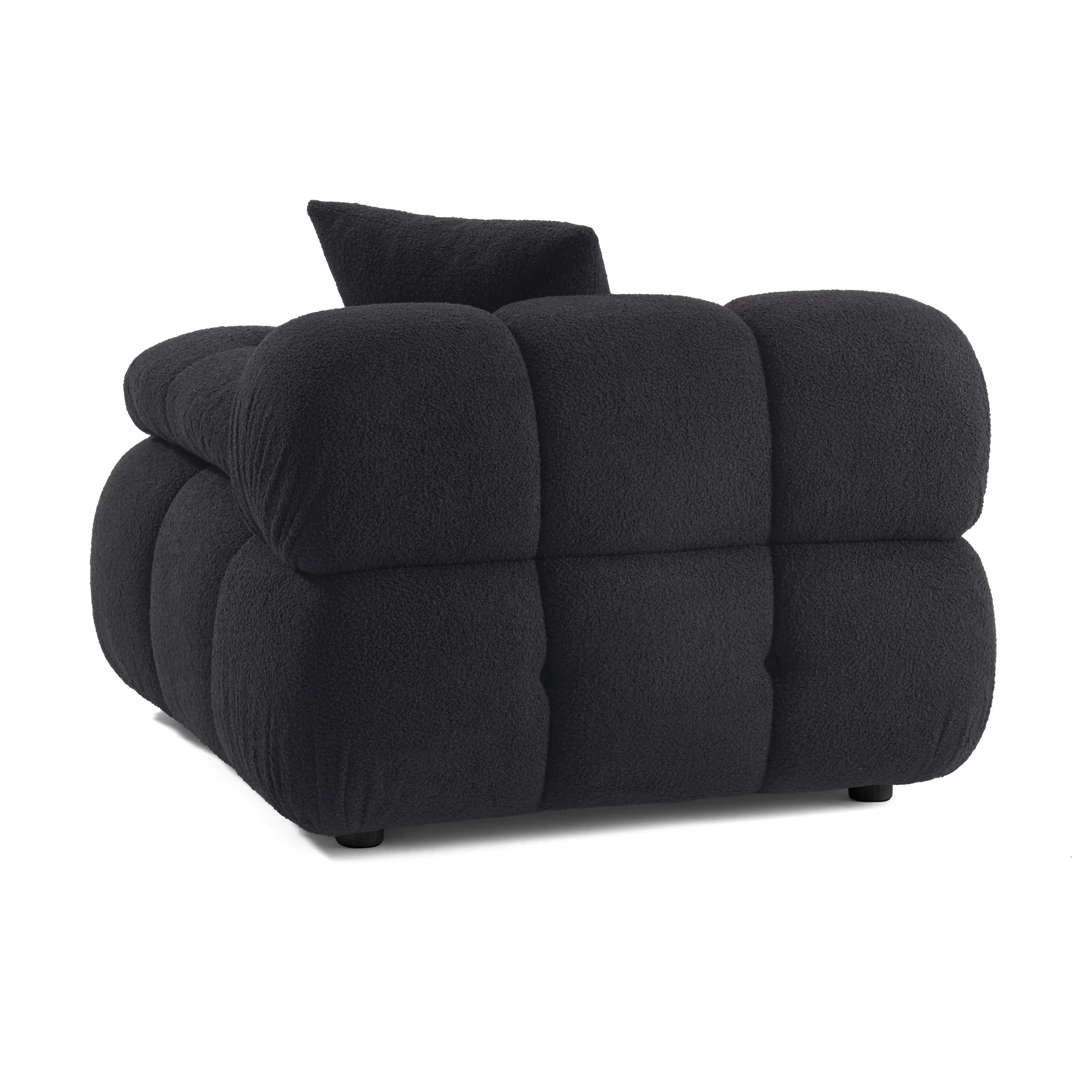 Calliope Performance Vegan Shearling Modular Corner Chair - Image 16