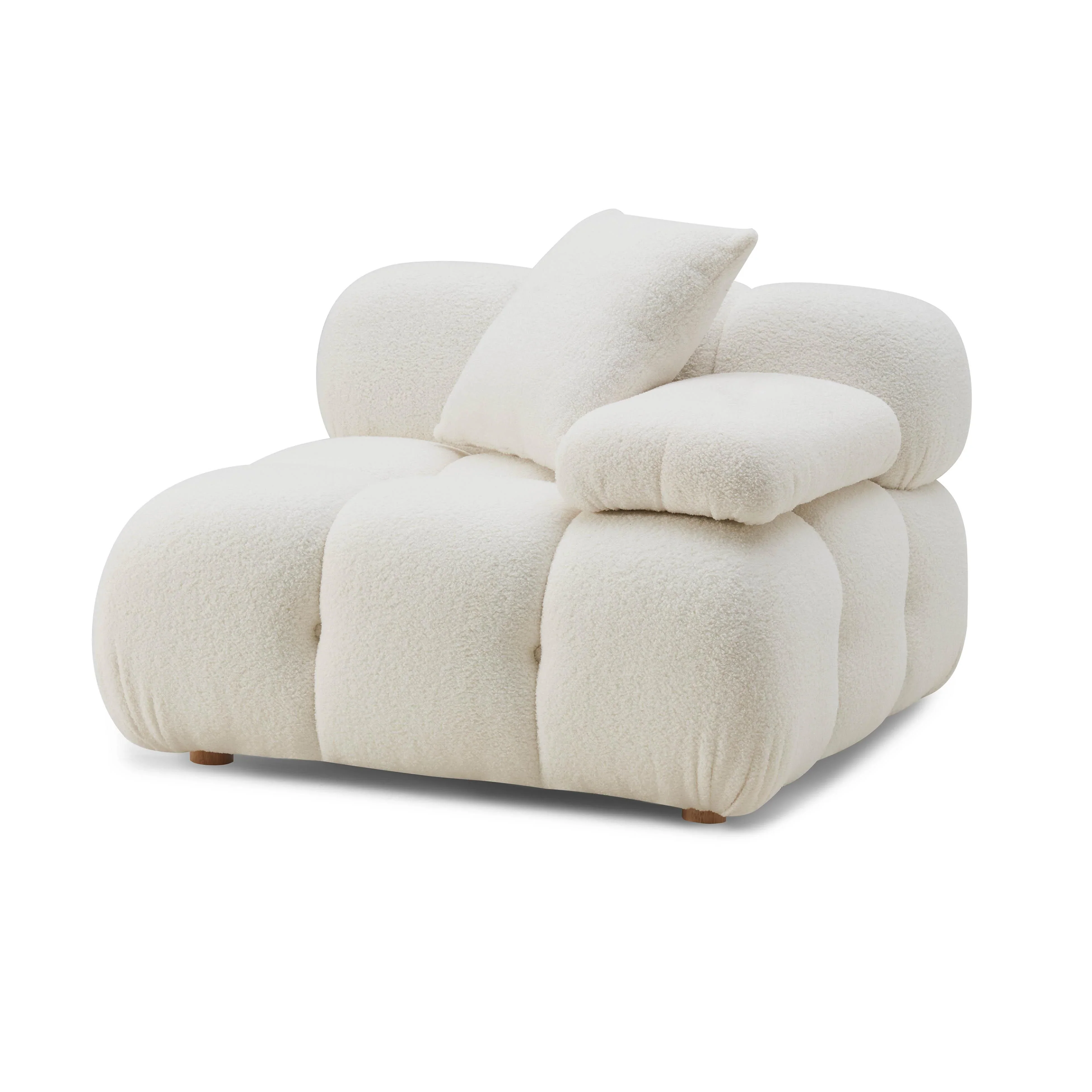 Calliope Performance Vegan Shearling Modular Corner Chair - Image 4