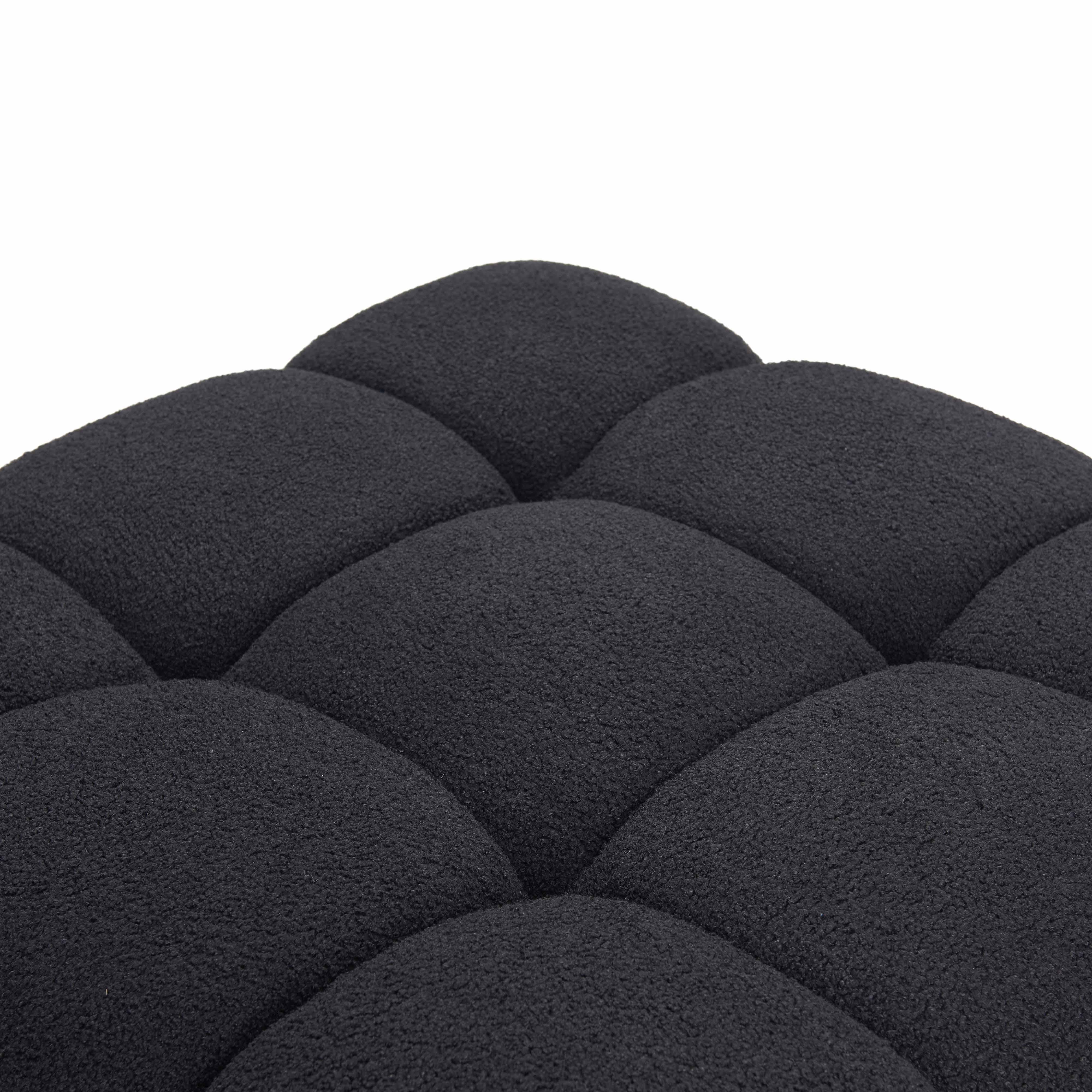 Calliope Performance Vegan Shearling Modular Ottoman - Image 10