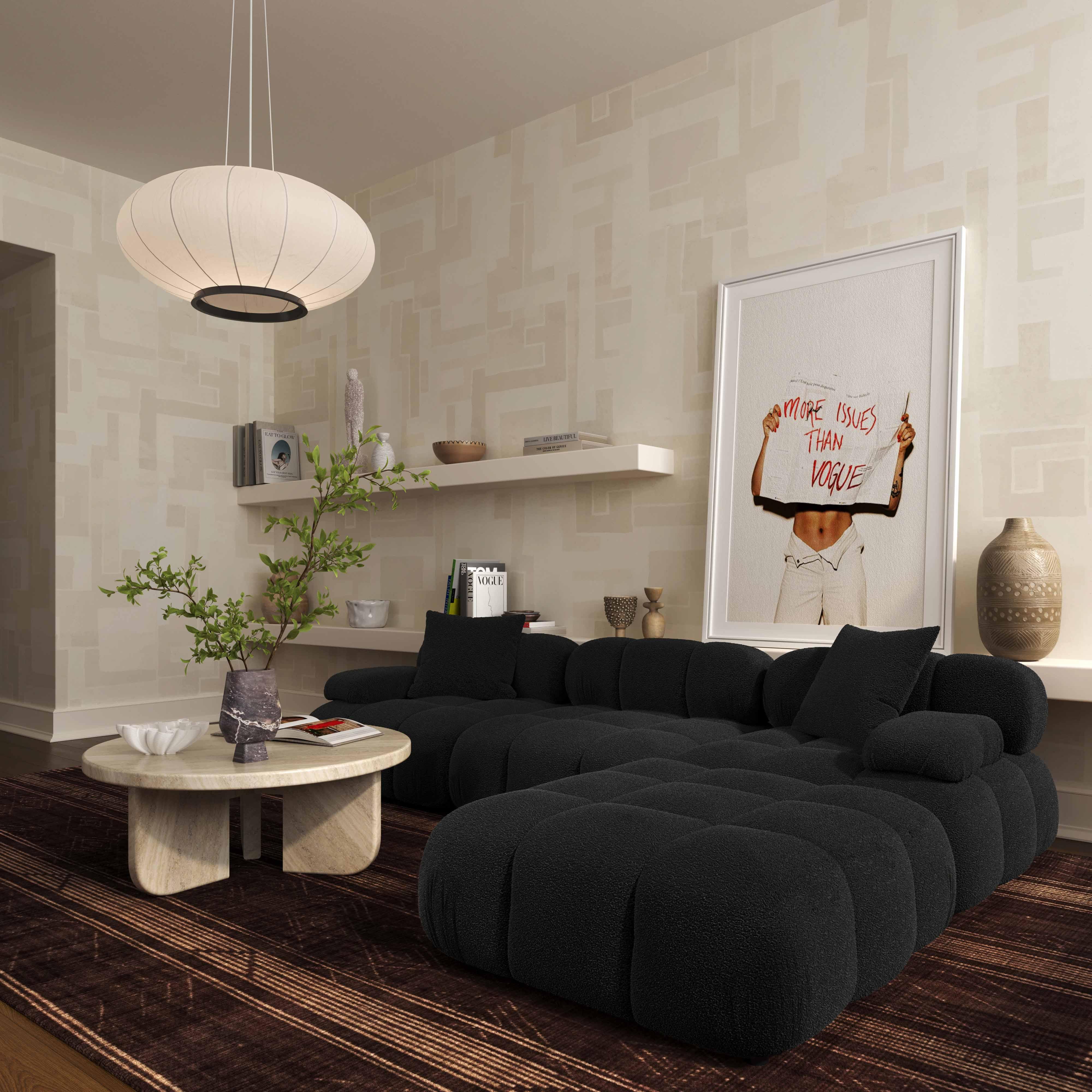 Calliope Performance Vegan Shearling Modular Ottoman - Image 7