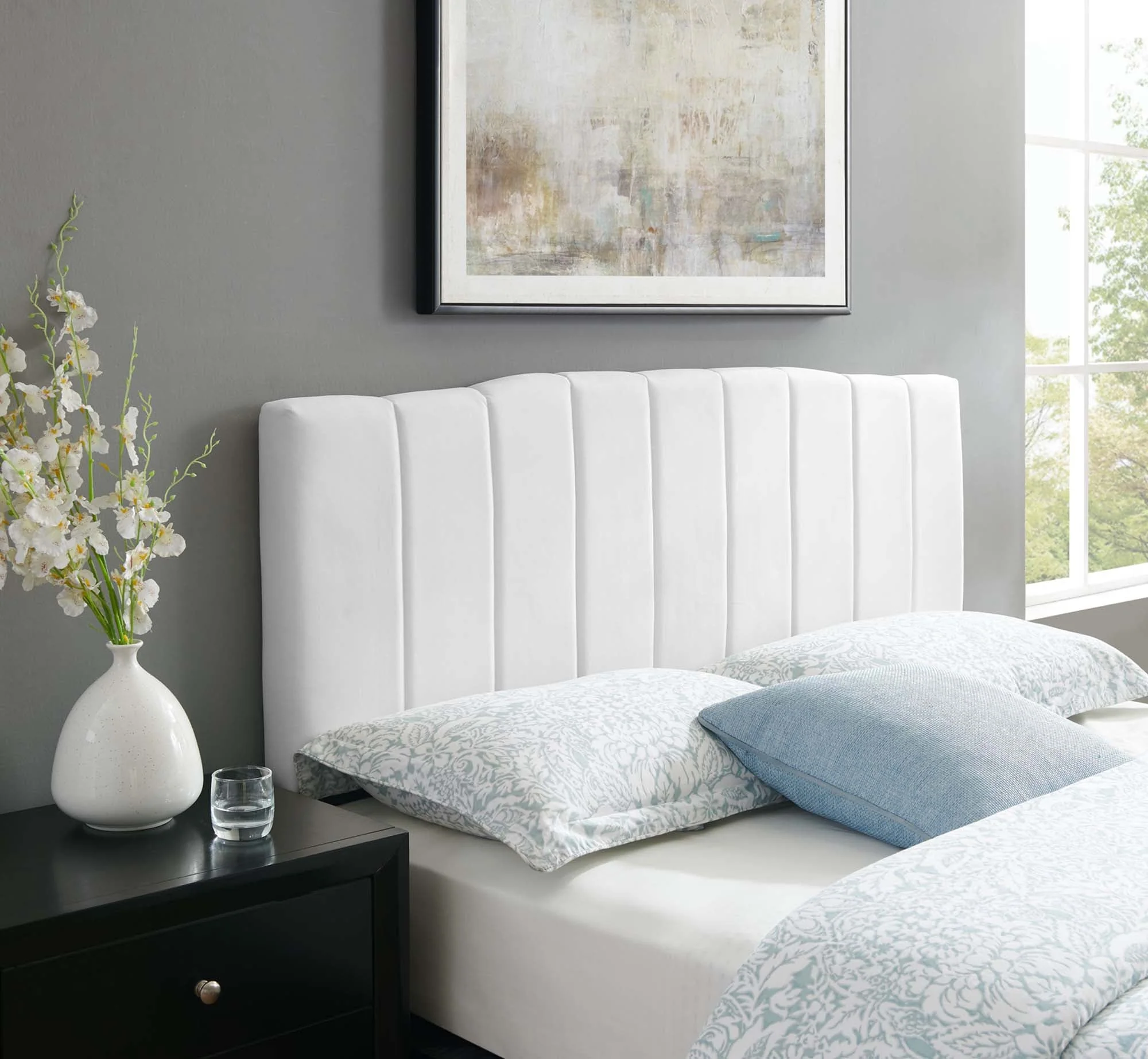 Camilla Channel Tufted Performance Velvet Headboard - Image 2