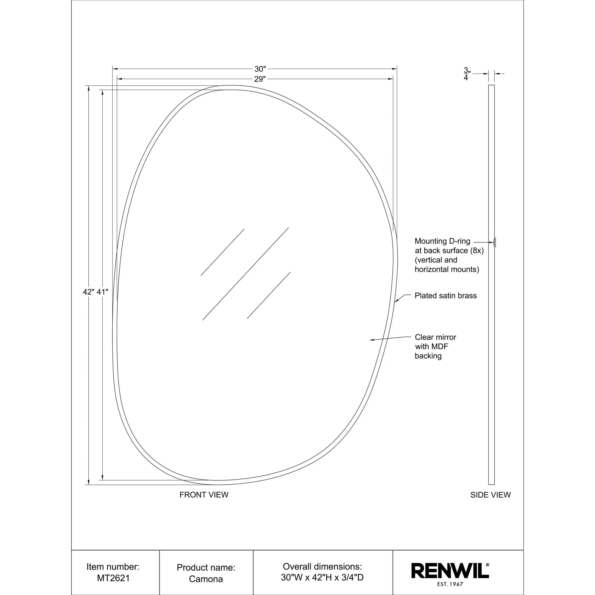 Camona Wall Mirror - Image 6