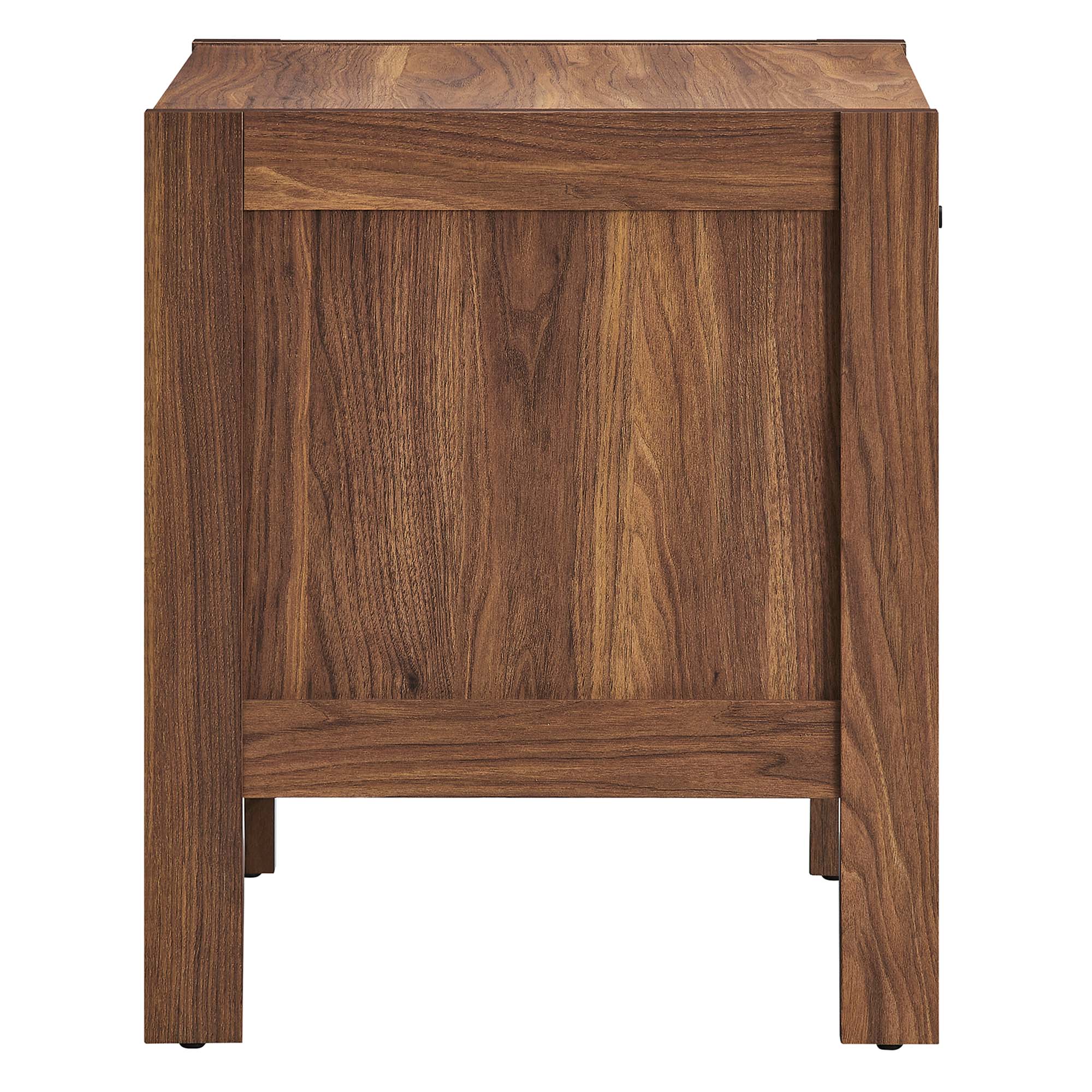 Capri Wood Grain Nightstand in Walnut - Image 4