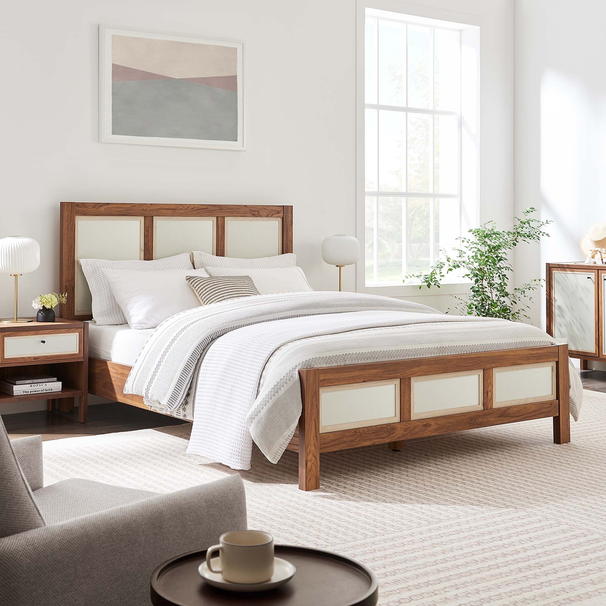 Capri Wood Grain Platform Bed - Image 10