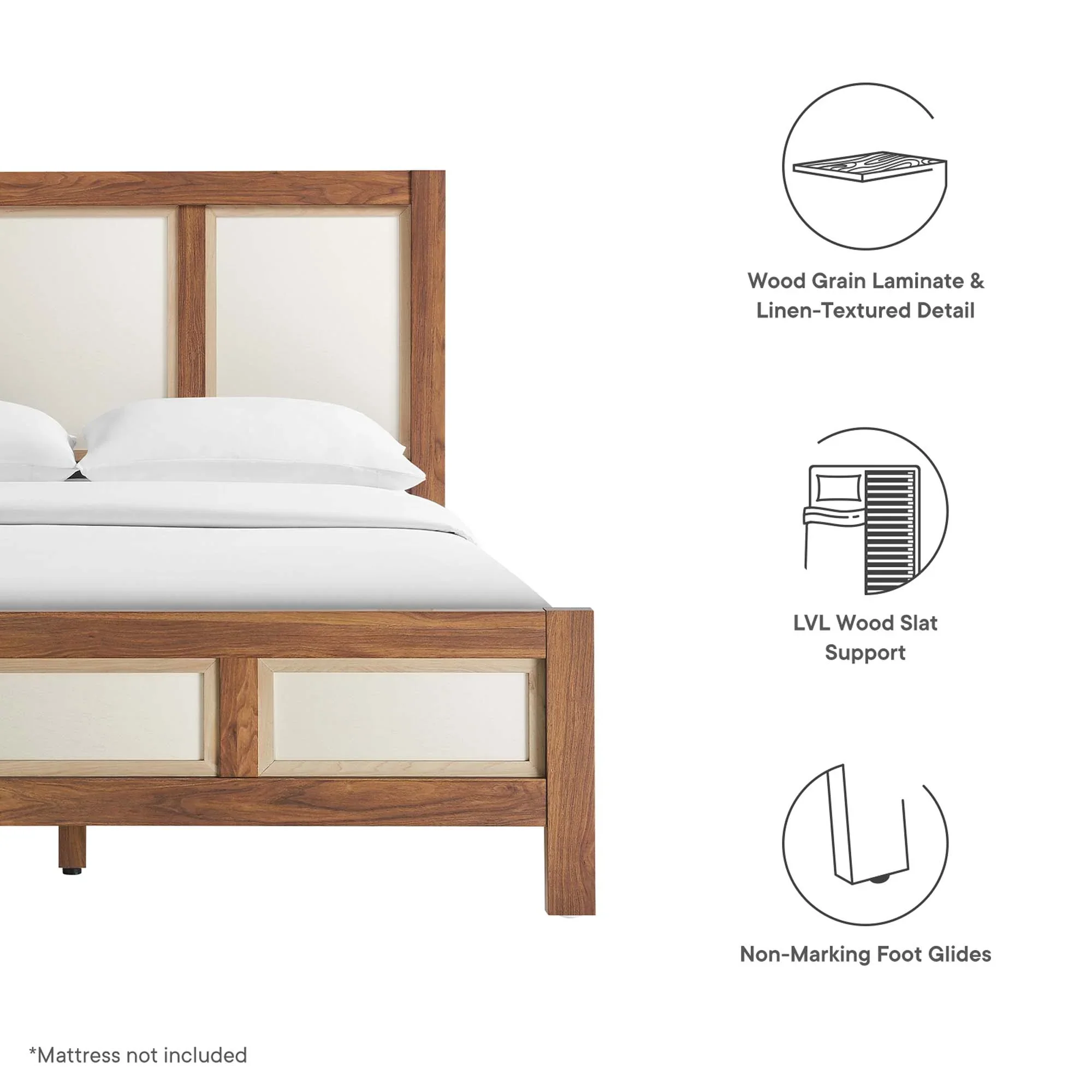 Capri Wood Grain Platform Bed - Image 2