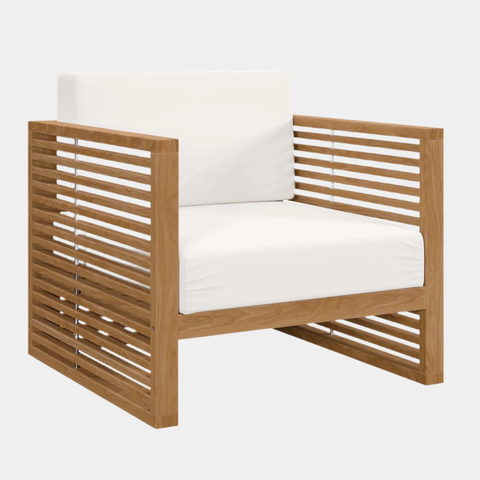 Carlsbad Teak Wood Outdoor Patio Armchair - Image 17