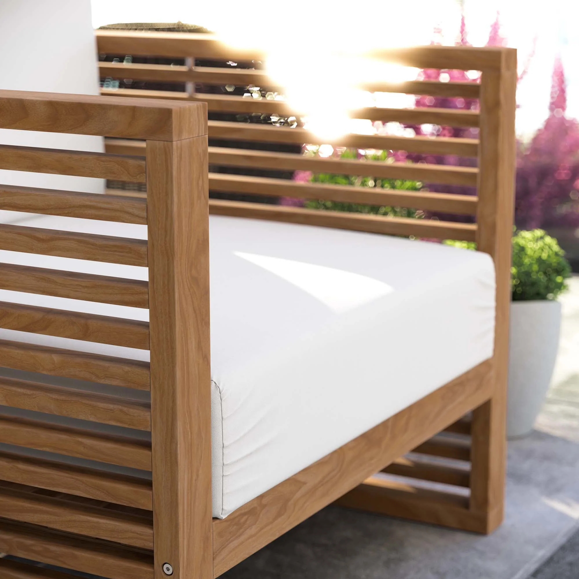 Carlsbad Teak Wood Outdoor Patio Armchair - Image 19