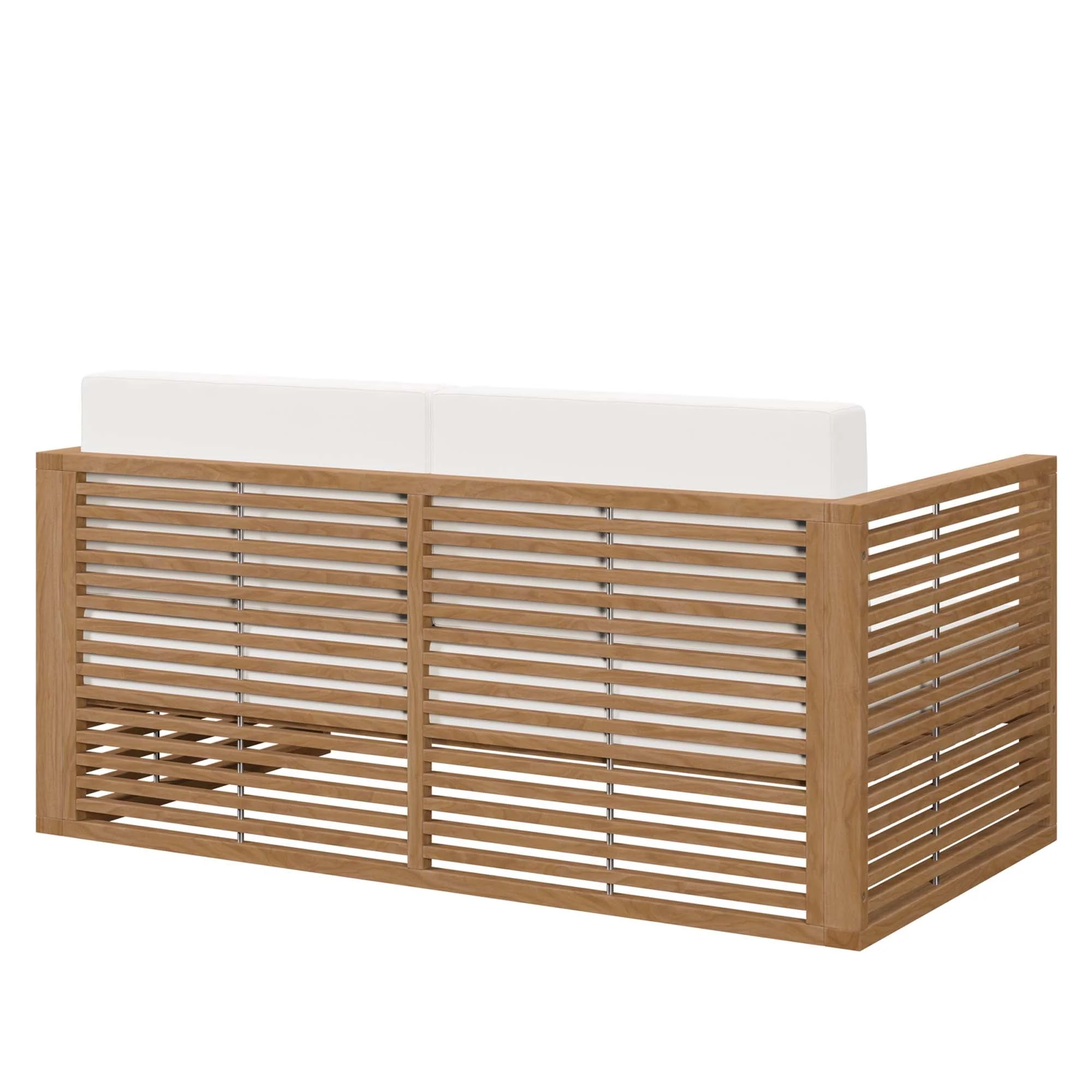 Carlsbad Teak Wood Outdoor Patio Loveseat - Image 22