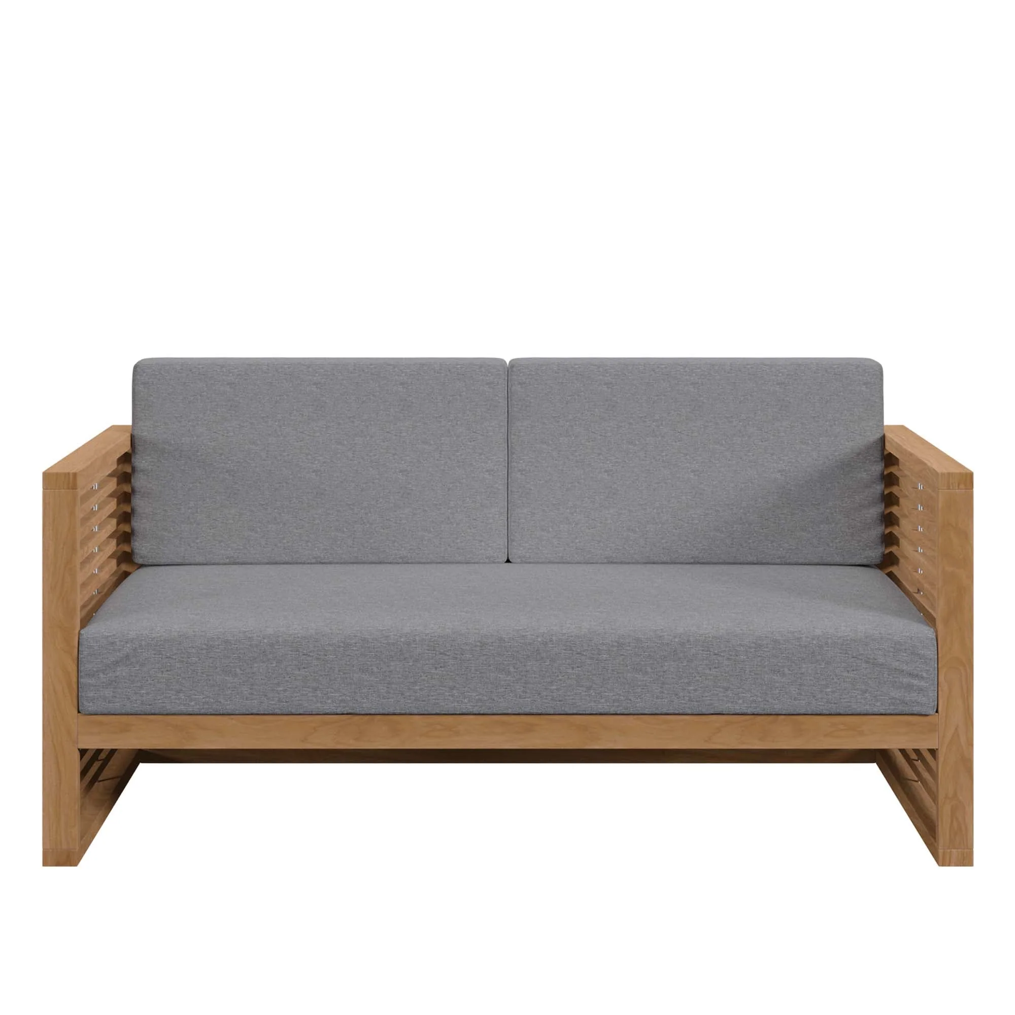 Carlsbad Teak Wood Outdoor Patio Loveseat - Image 4