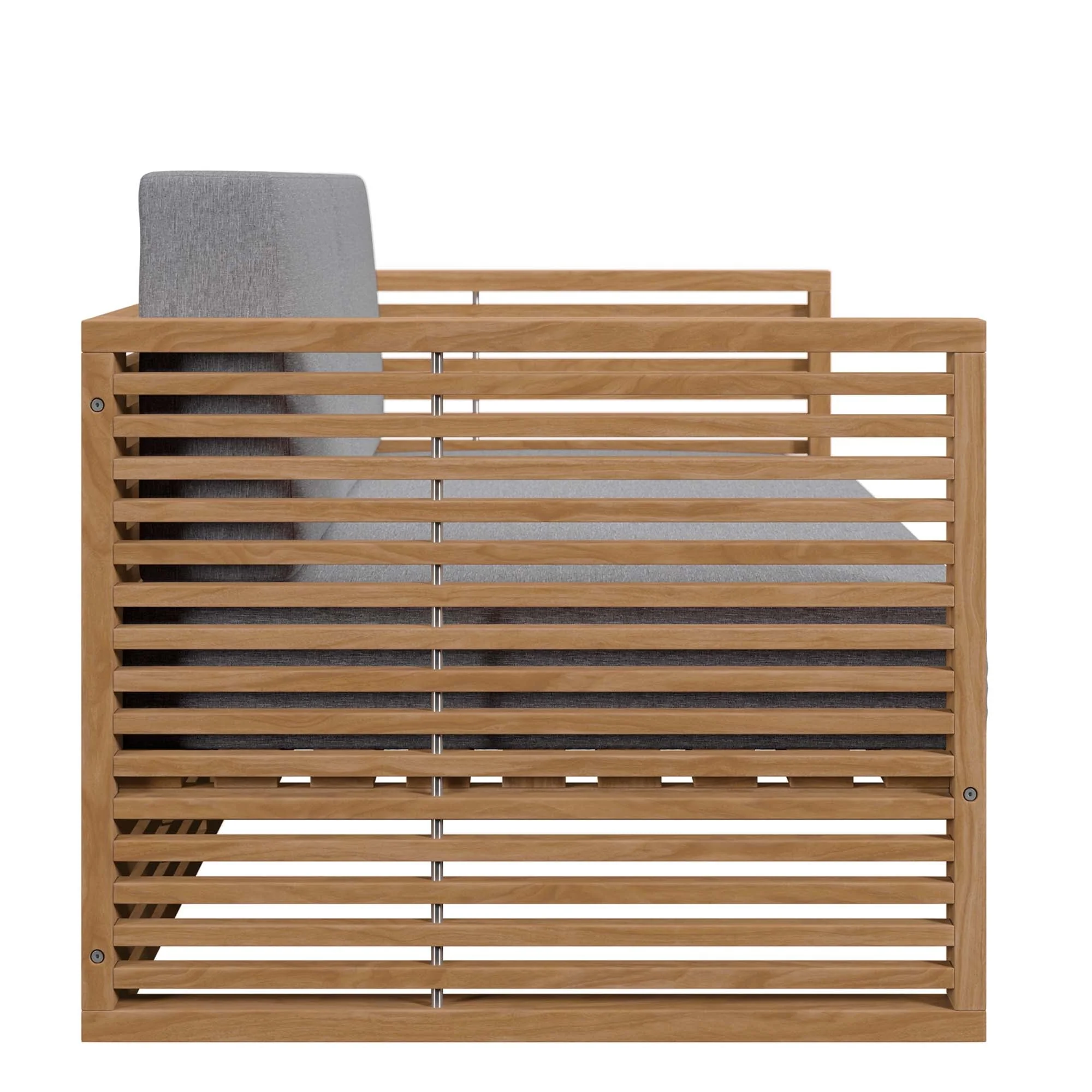 Carlsbad Teak Wood Outdoor Patio Loveseat - Image 5