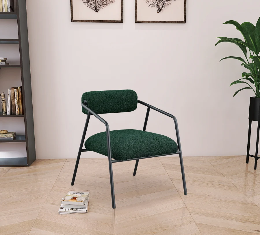 Carly Boucle Fabric Upholstered Accent Chair - Image 16