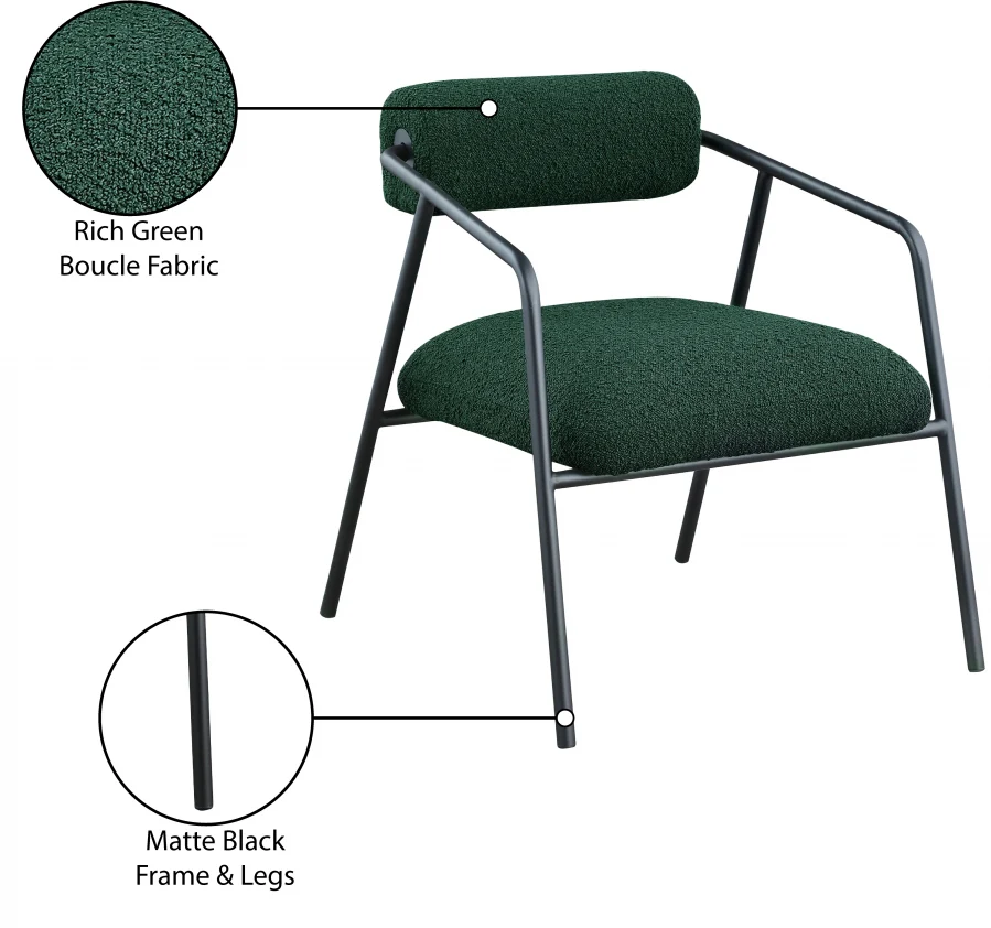 Carly Boucle Fabric Upholstered Accent Chair - Image 21