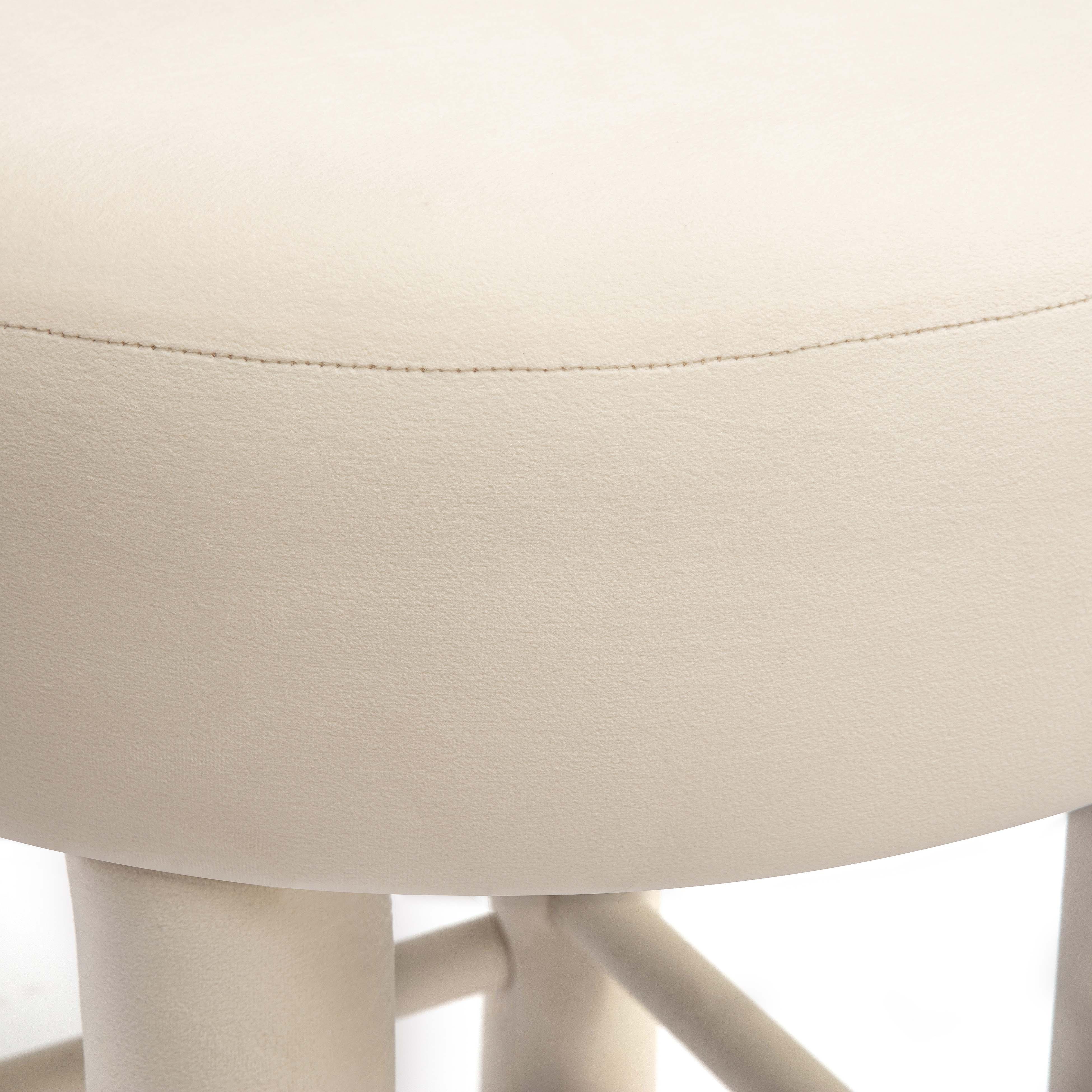 Carmel Cream Performance Velvet Counter Stool - Image 5