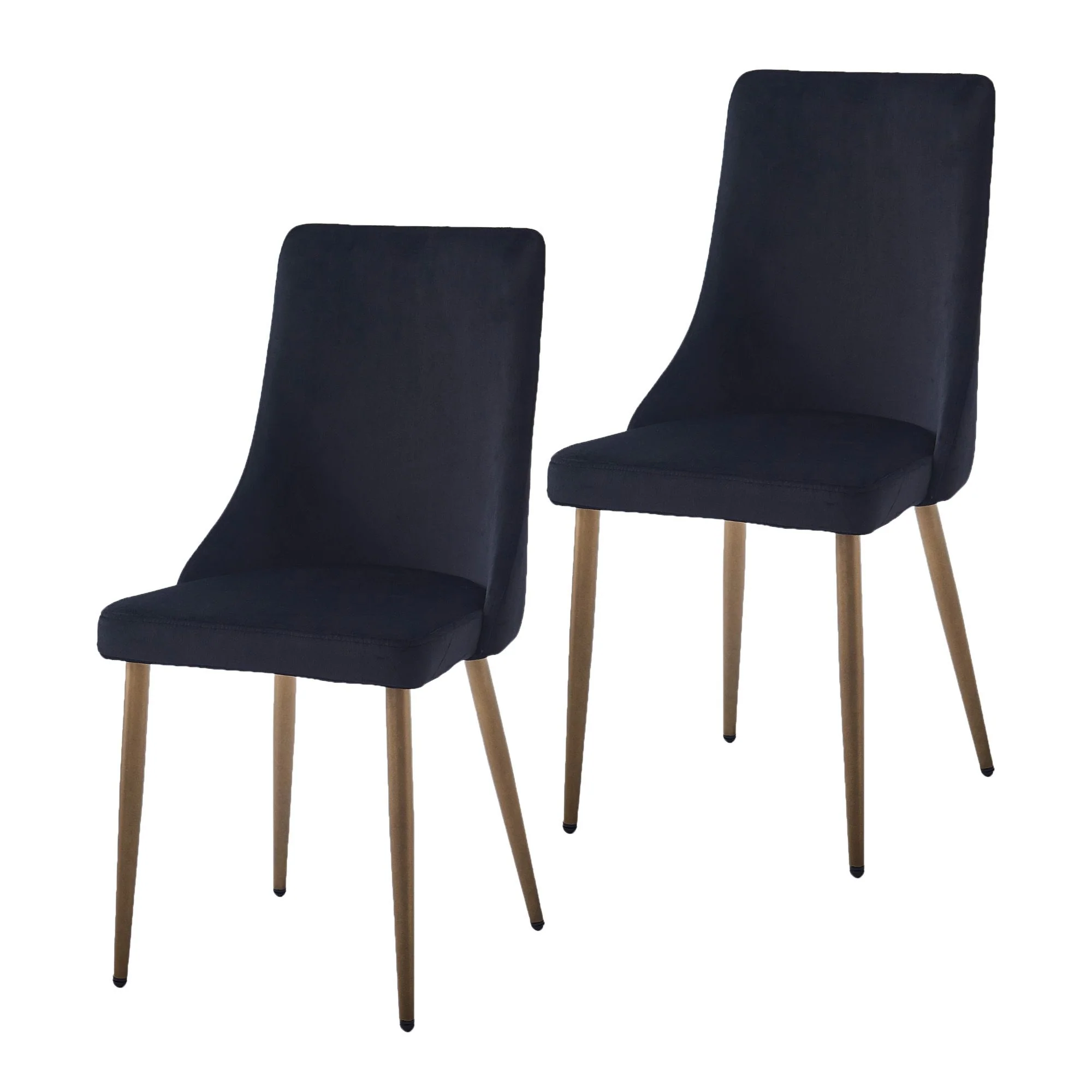 Carmilla Dining Chair, set of 2, in Black and Aged Gold - Image 7