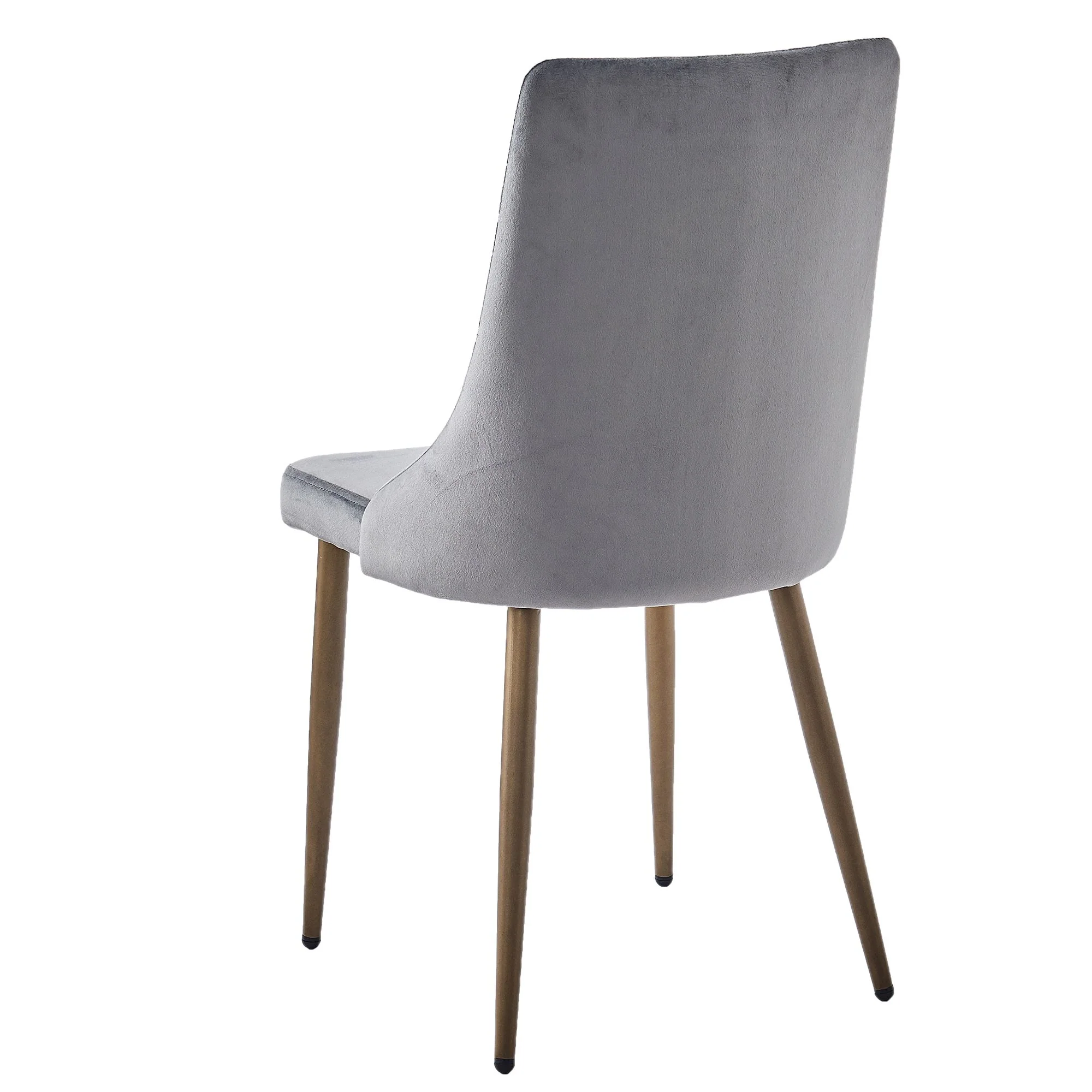 Carmilla Dining Chair, set of 2, in Grey and Aged Gold - Image 3