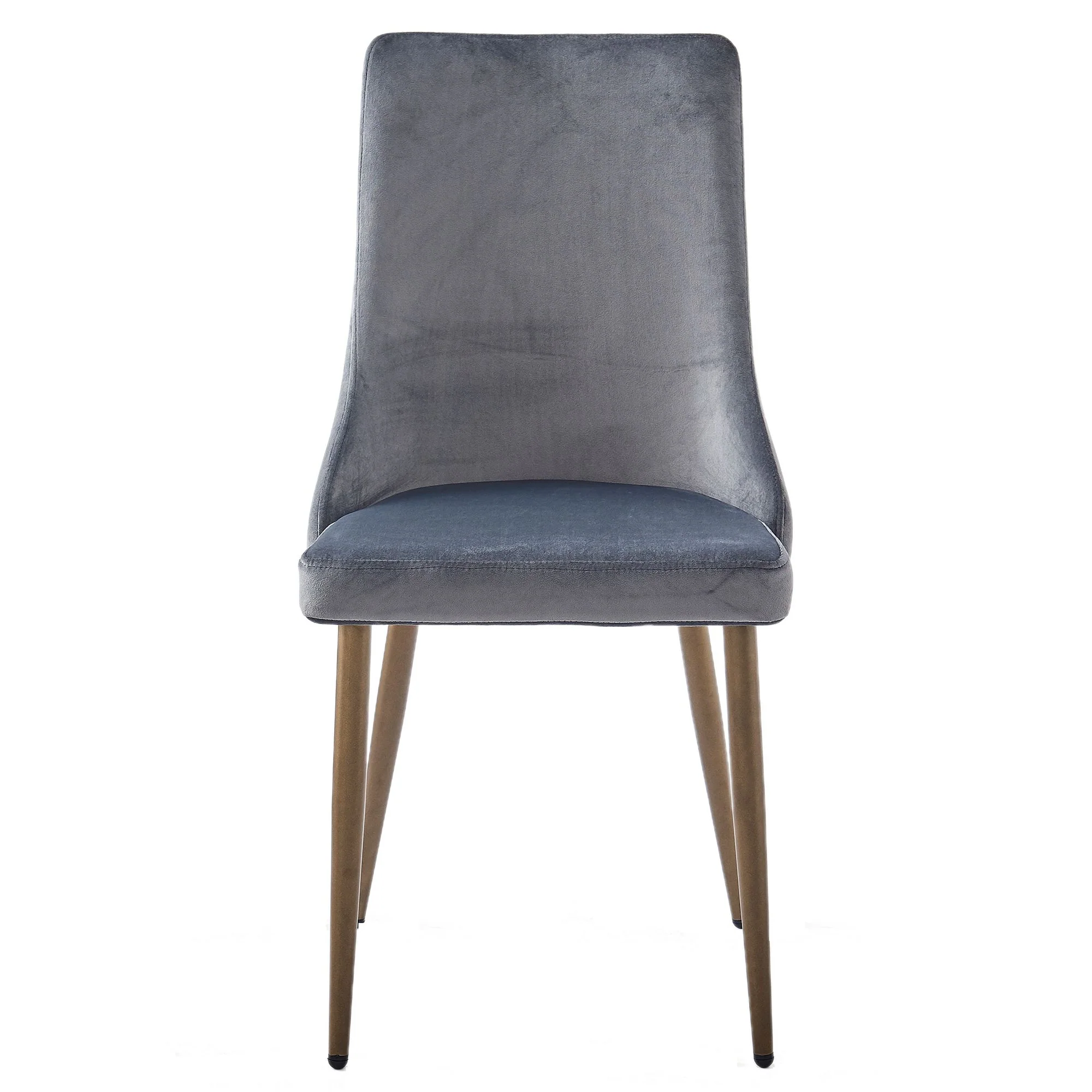 Carmilla Dining Chair, set of 2, in Grey and Aged Gold - Image 5