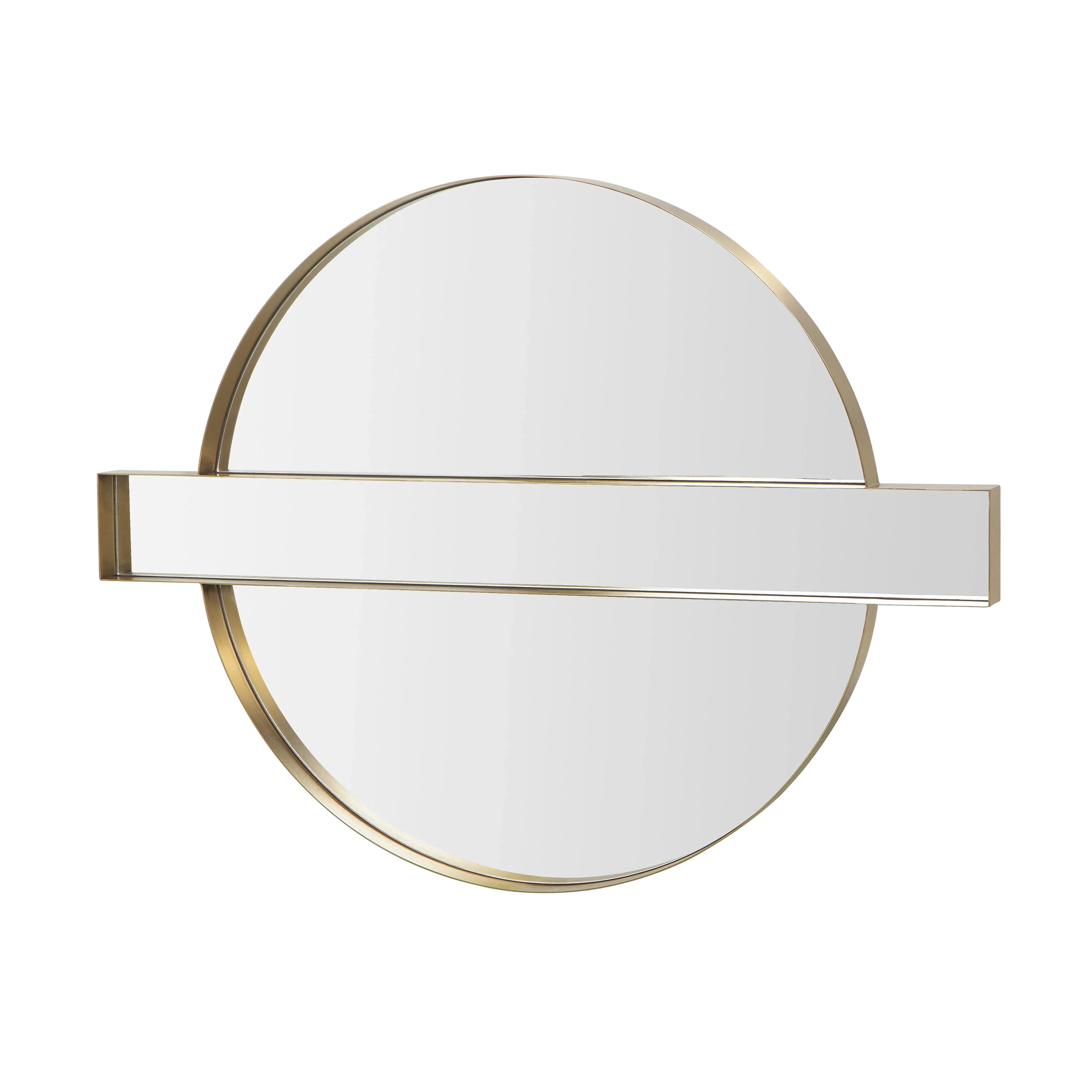 Carri 30"X39" Gold Round Wall Mirror - Image 3