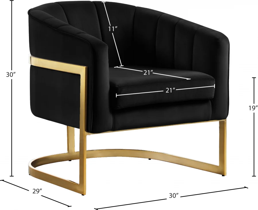 Carter Velvet Upholstered Accent Chair - Image 6