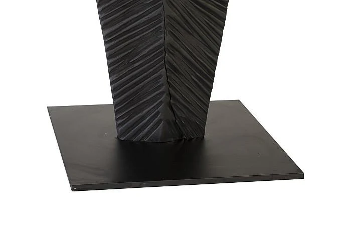 Carved Leaf on Stand, Burnt, LG - Image 4