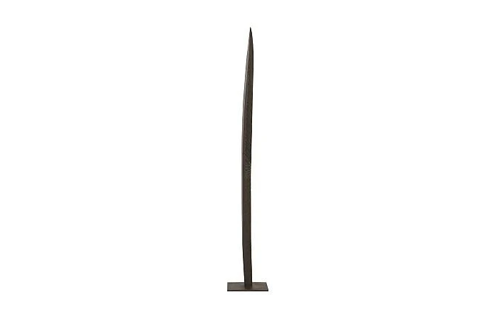 Carved Leaf on Stand, Burnt, XL - Image 4