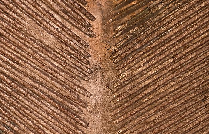Carved Leaf on Stand, Copper Leaf, LG - Image 3